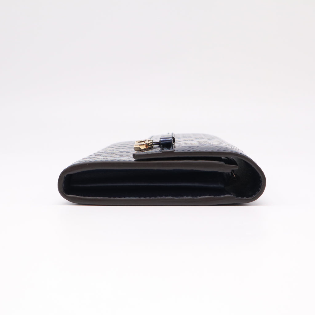 Gucci Microguccissima Patent Leather Nice Continental Flap Wallet with Heart Charms W22337