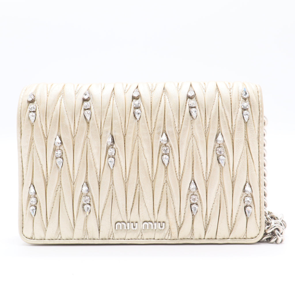 Gold Metalic Chrome Clutch twins