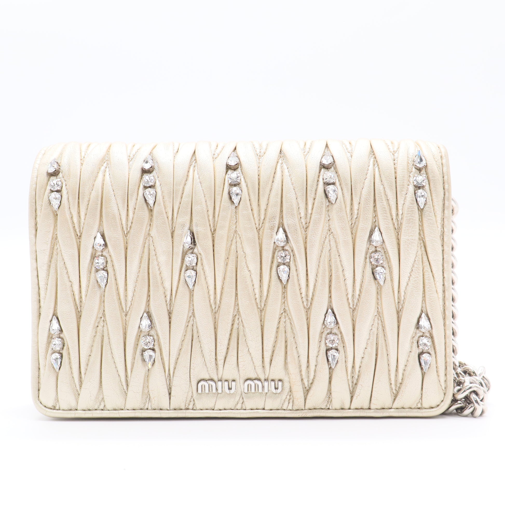 Gold Metalic Chrome Clutch twins