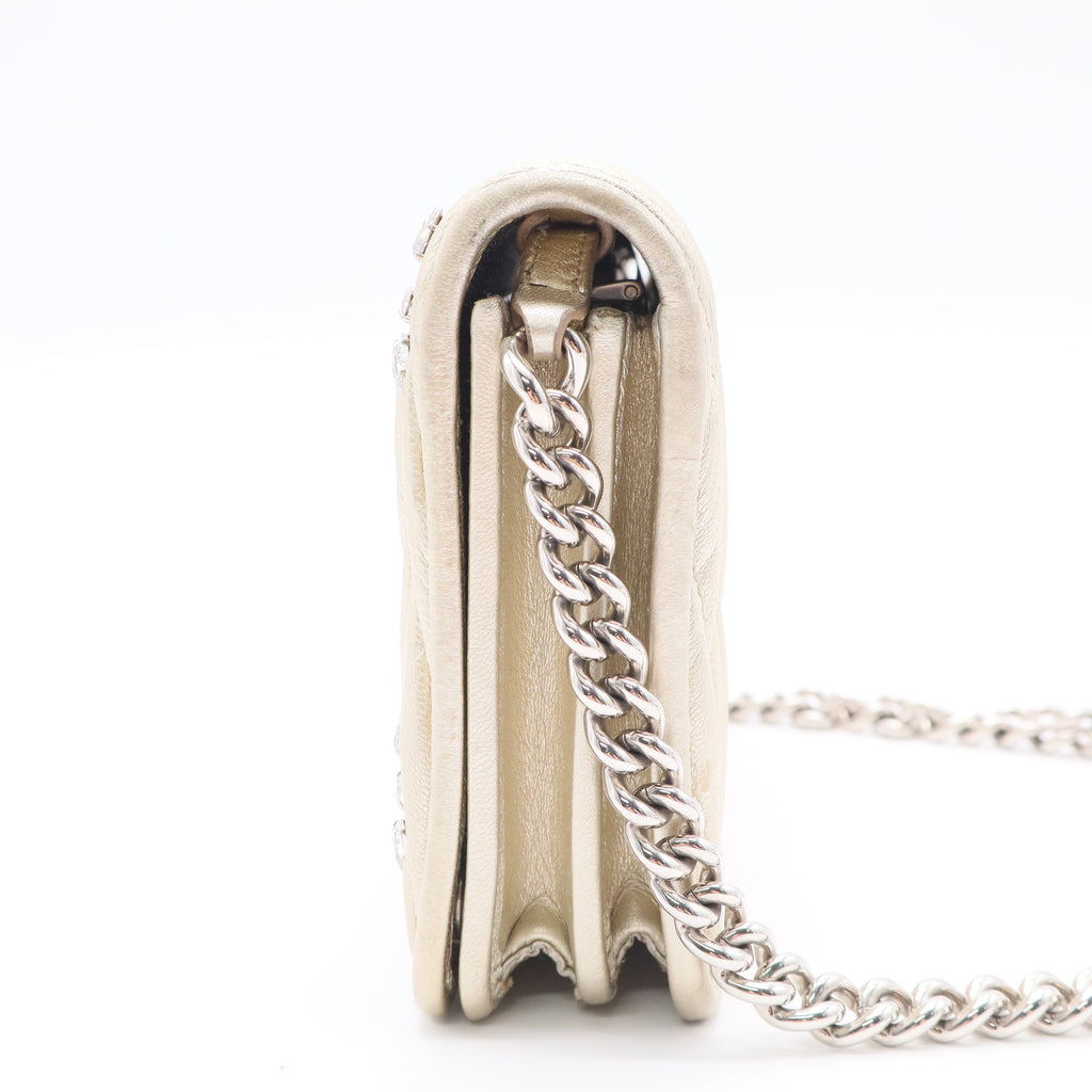 Gold Metalic Chrome Clutch twins