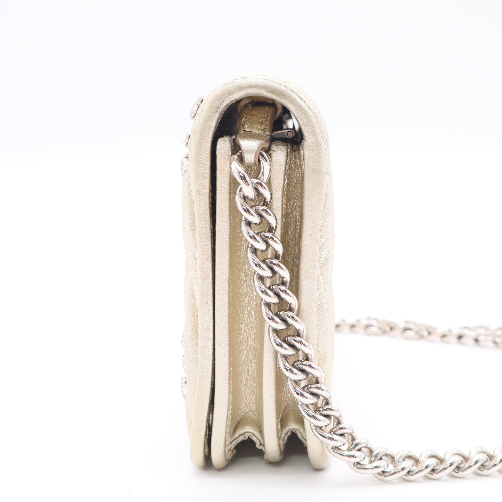 Gold Metalic Chrome Clutch twins