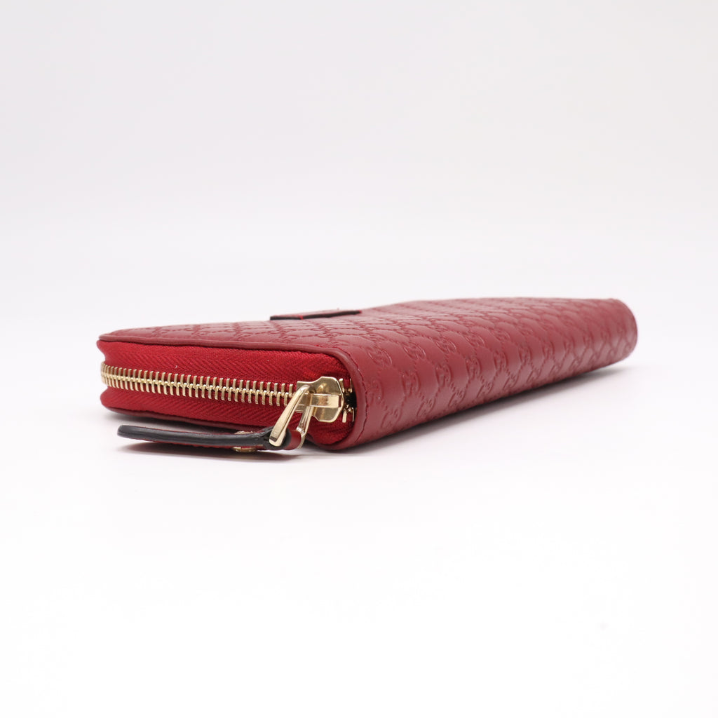 Gucci Microguccissima Zip Around Leather Long Wallet W22275