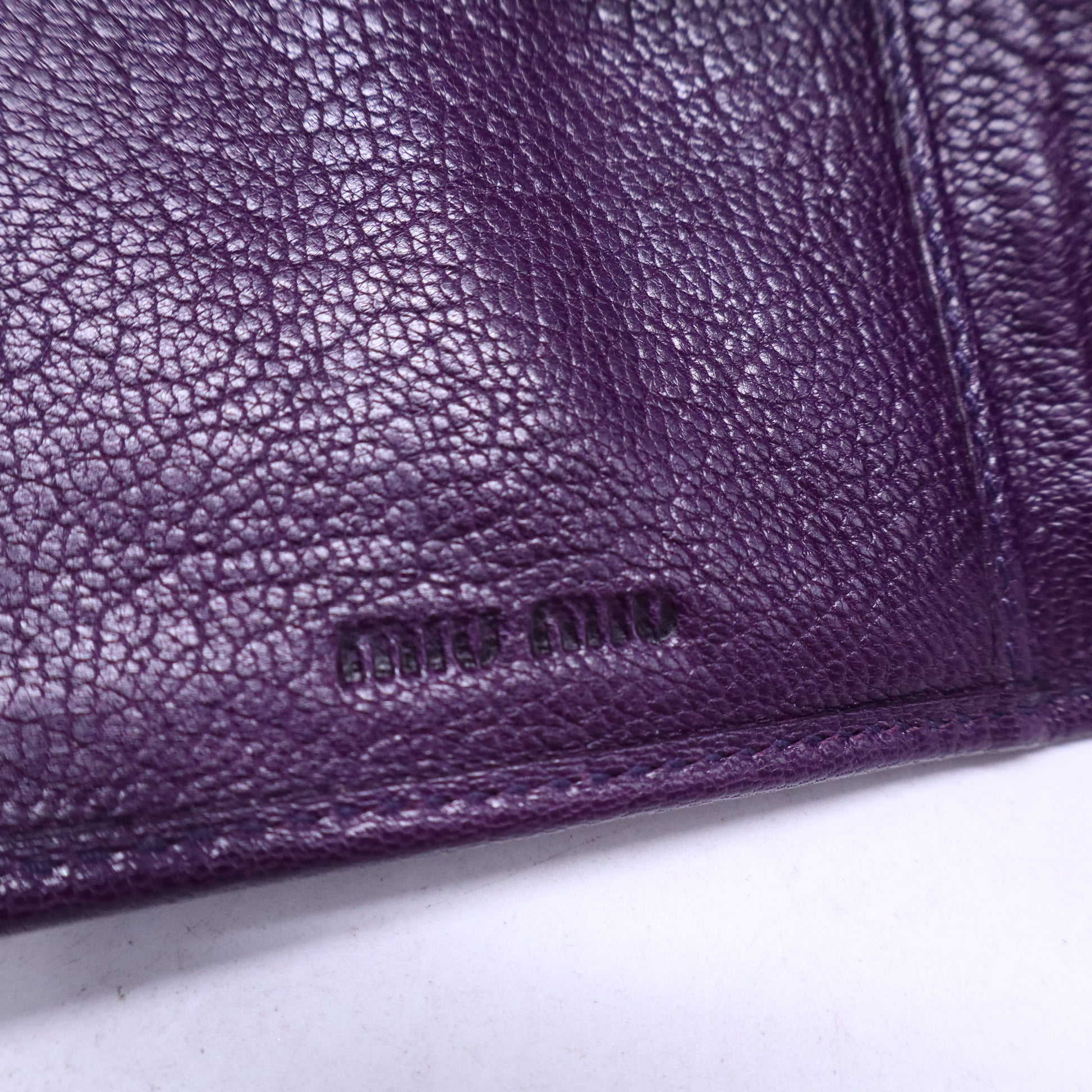 Miu Miu Madras Leather Flap Wallet W21203