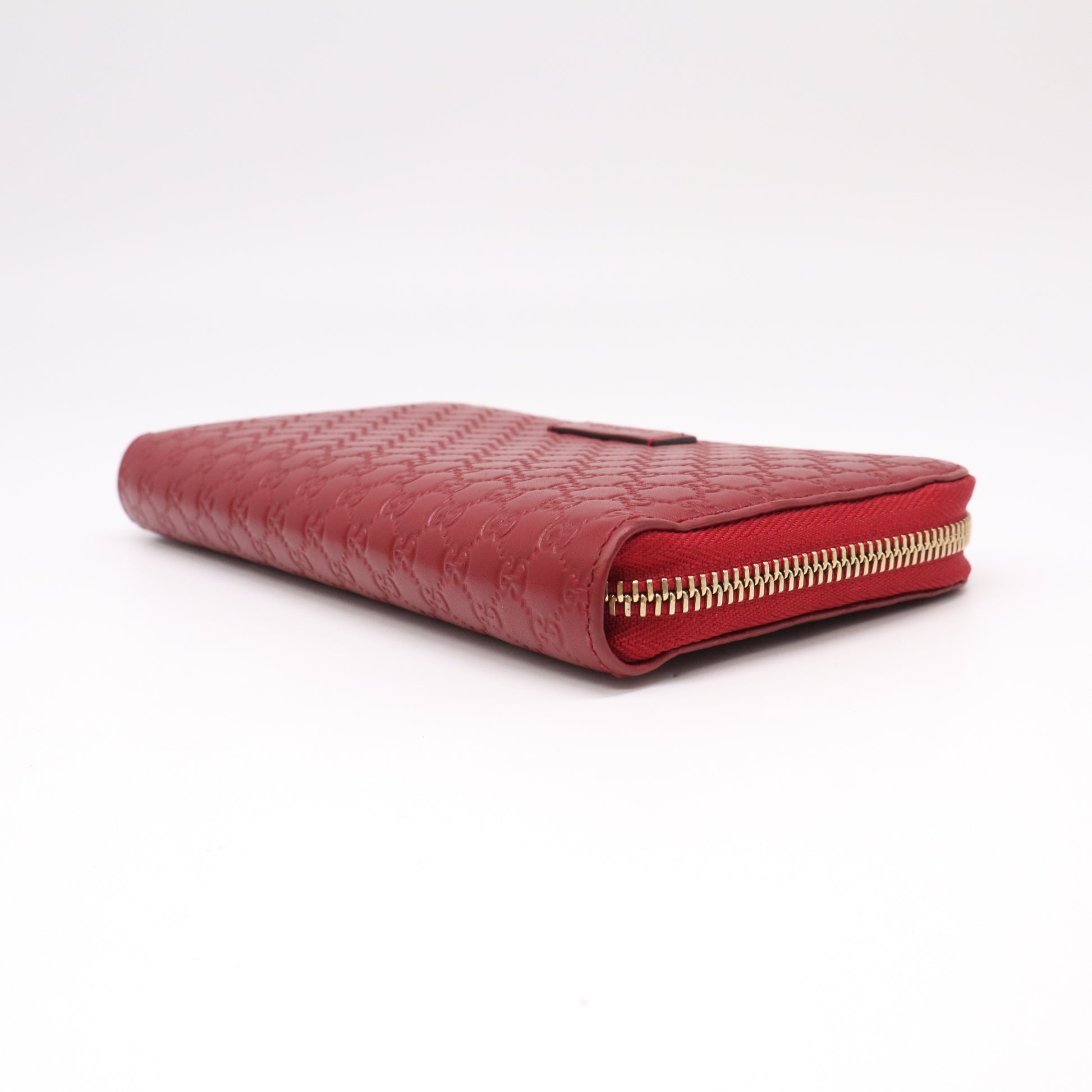 Gucci Microguccissima Zip Around Leather Long Wallet W22275