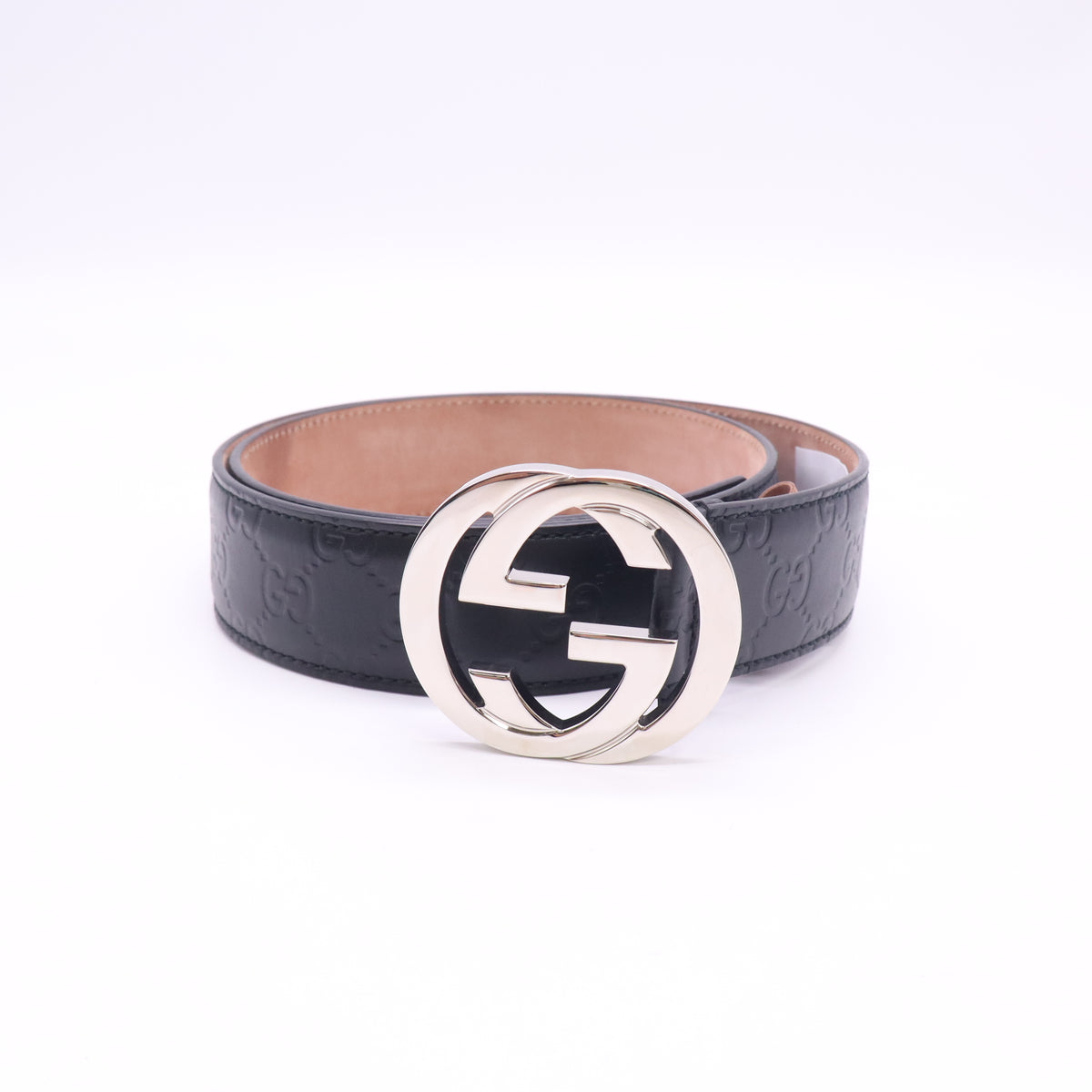 Gucci Guccissima Leather Interlocking G Buckle Belt W23381