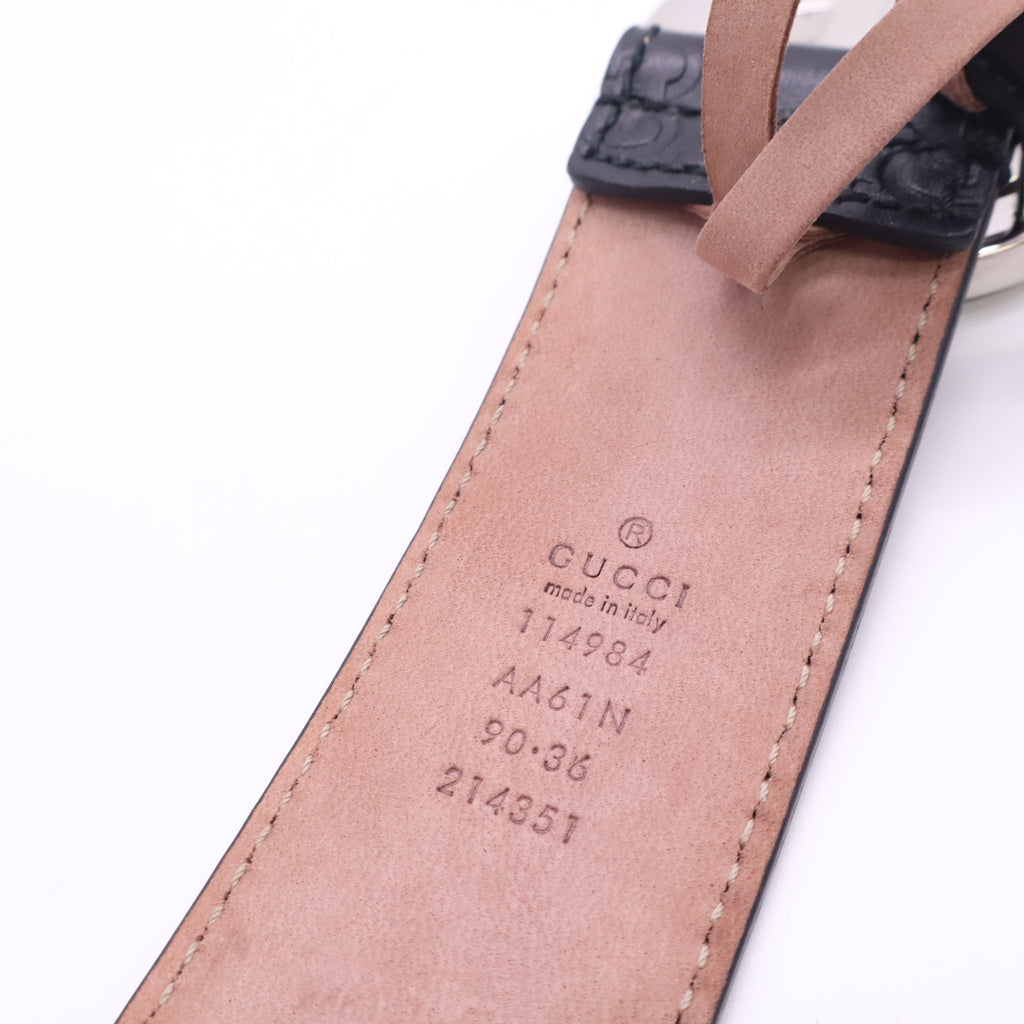 Gucci Guccissima Leather Interlocking G Buckle Belt W23381