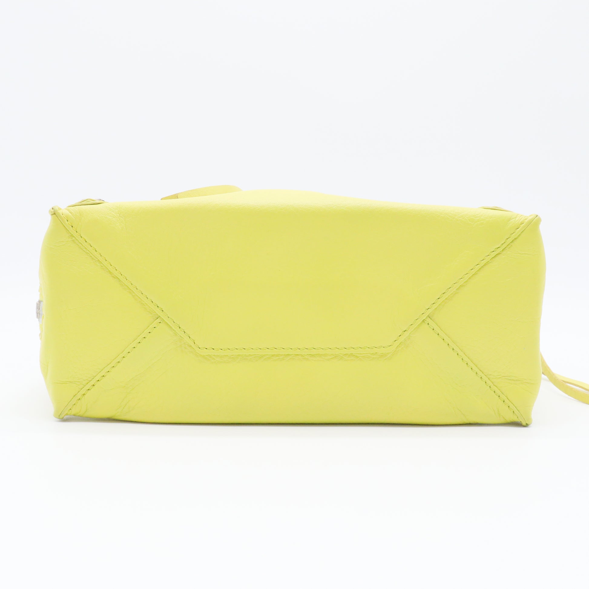 Jaune Poussin Leather Mini Papier A4 Magnet Tote Bag