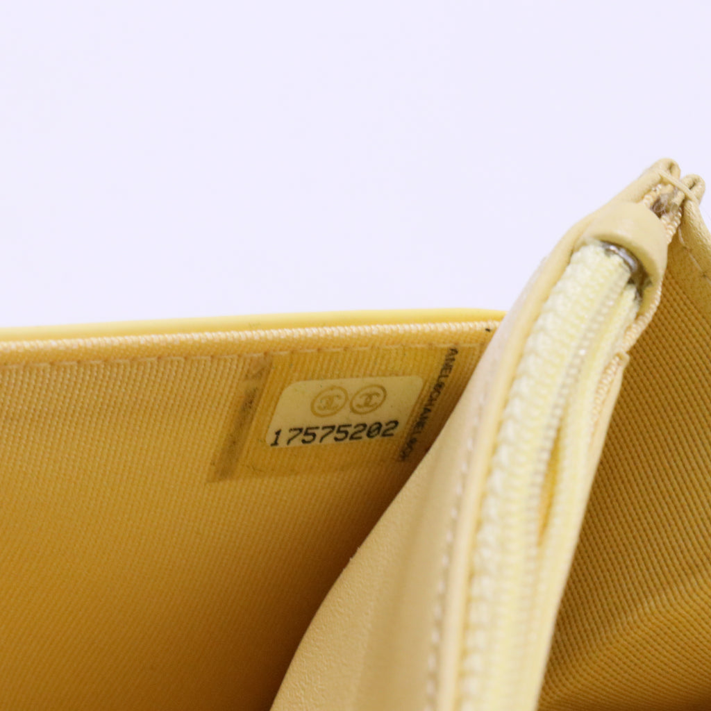 Patent CC Compact Wallet on Chain WOC Yellow