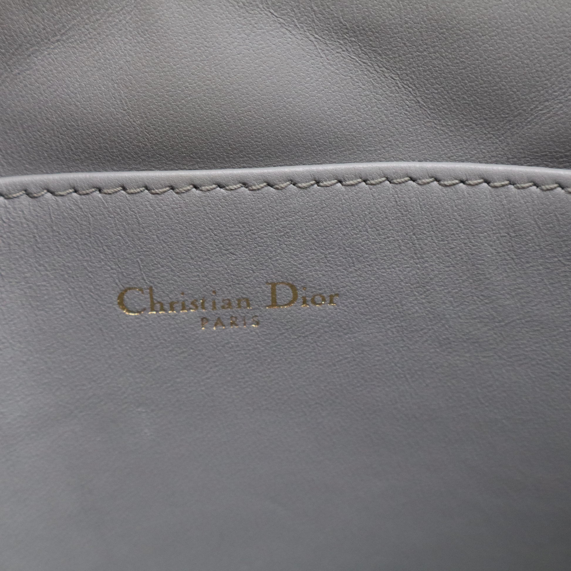 Supple Calfskin Cannage Large Caro Daily Pouch Cloud Blue twins