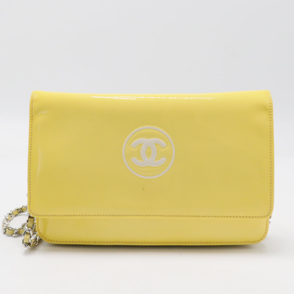 Patent CC Compact Wallet on Chain WOC Yellow