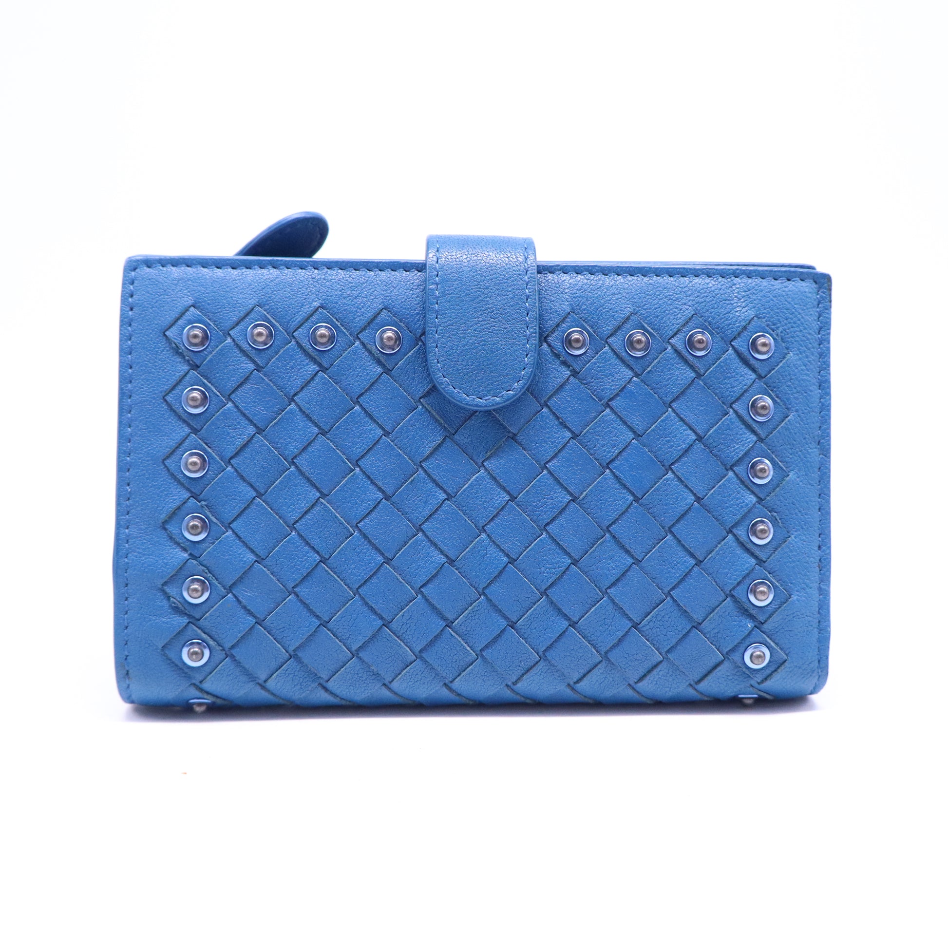 Bottega Veneta Intrecciato Nappa Studded Wallet W21086
