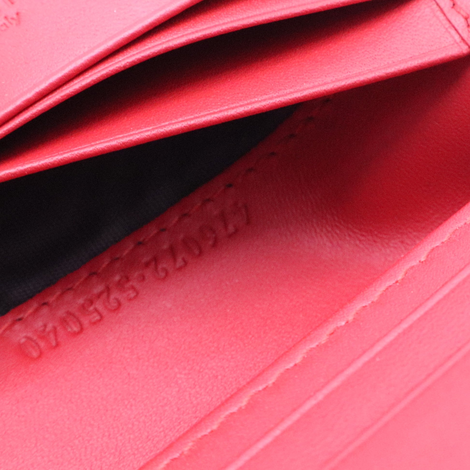 Calfskin Queen Margaret Card Case Wallet Blue Agata Hibiscus Red Mystic White