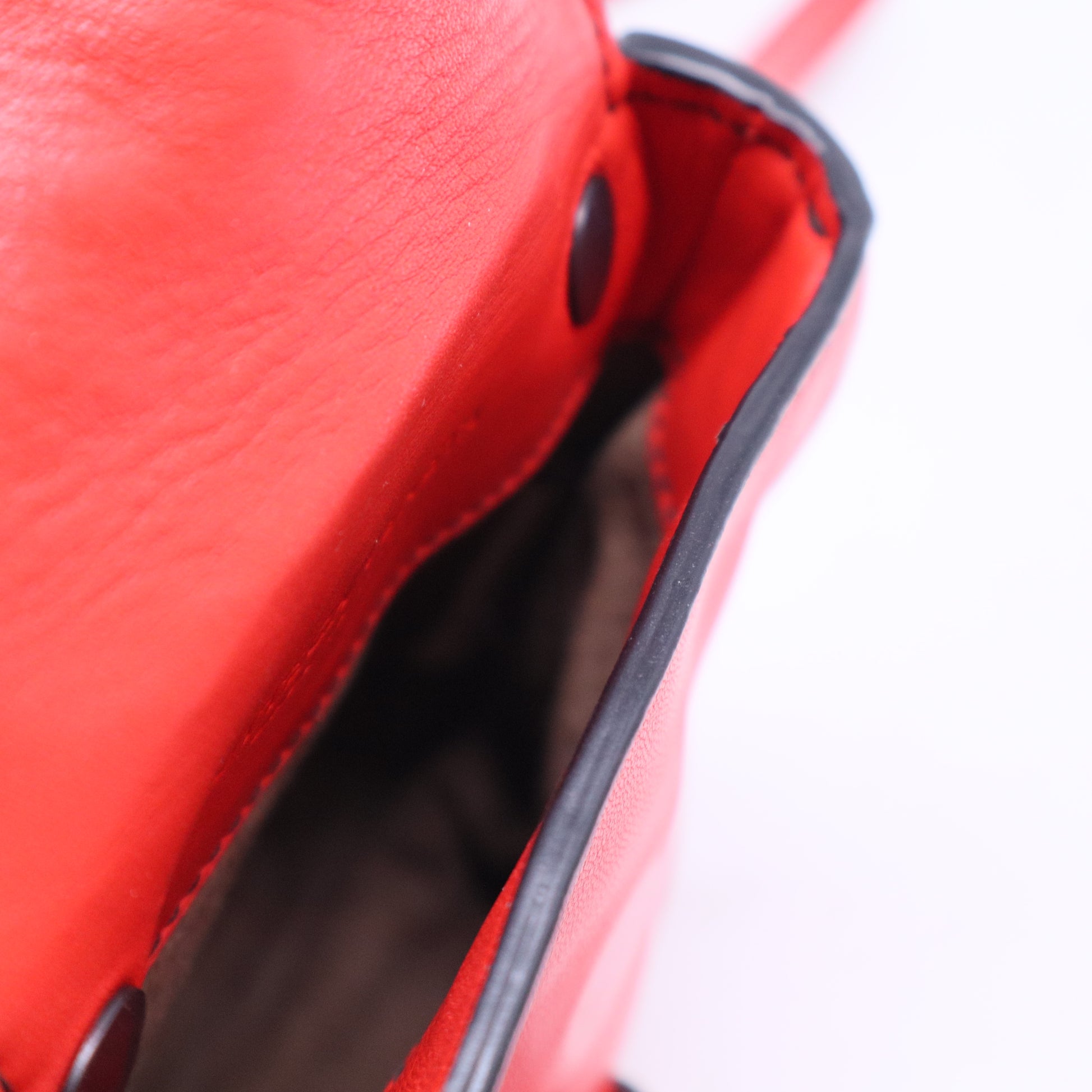 Red Nappa Intrecciato Double Sided Flap Crossbody B20395