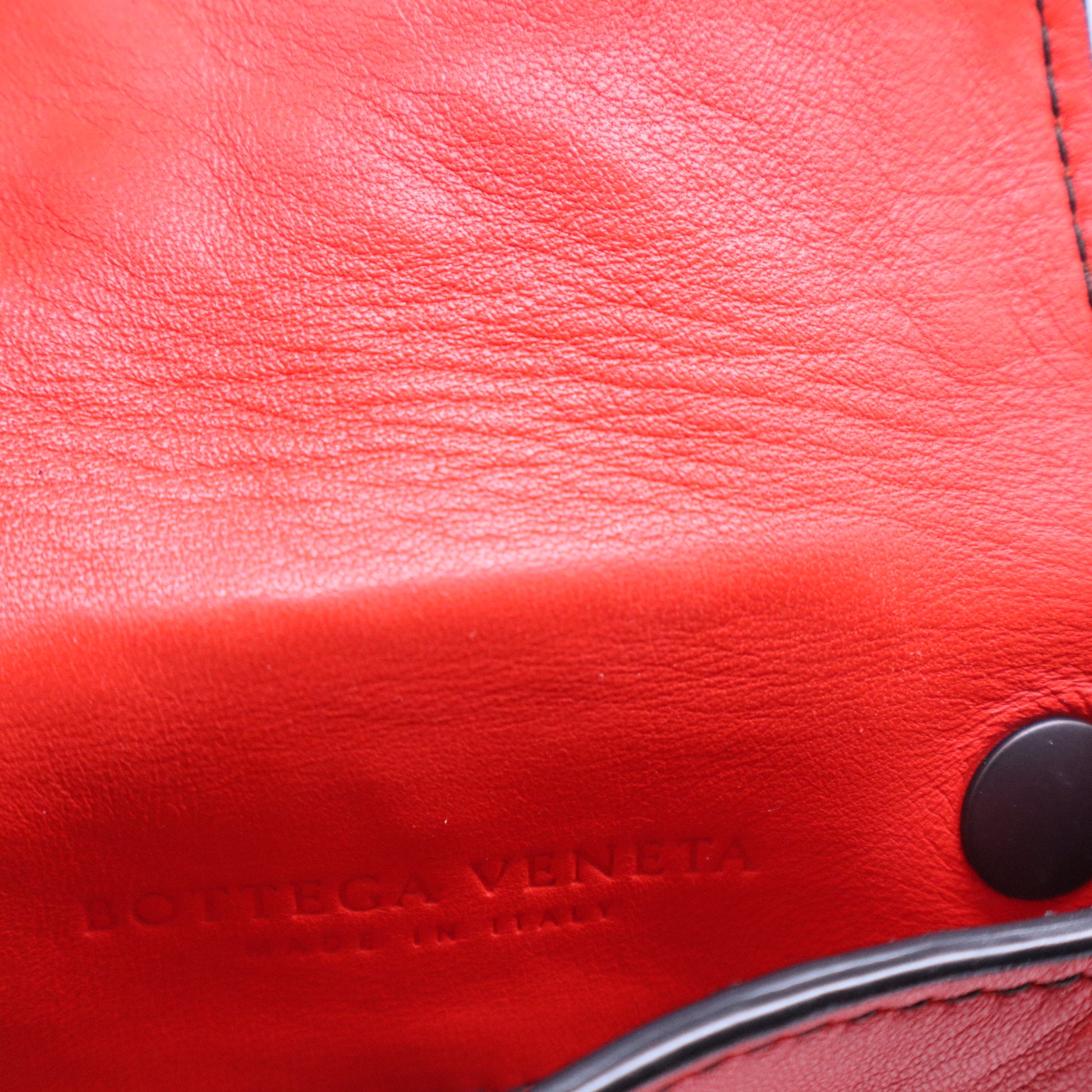 Red Nappa Intrecciato Double Sided Flap Crossbody B20395