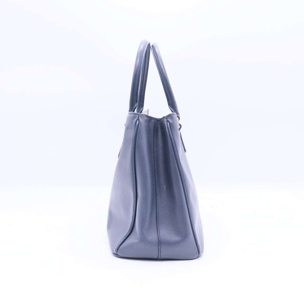 Handbag Leather in Blue Twins B21404
