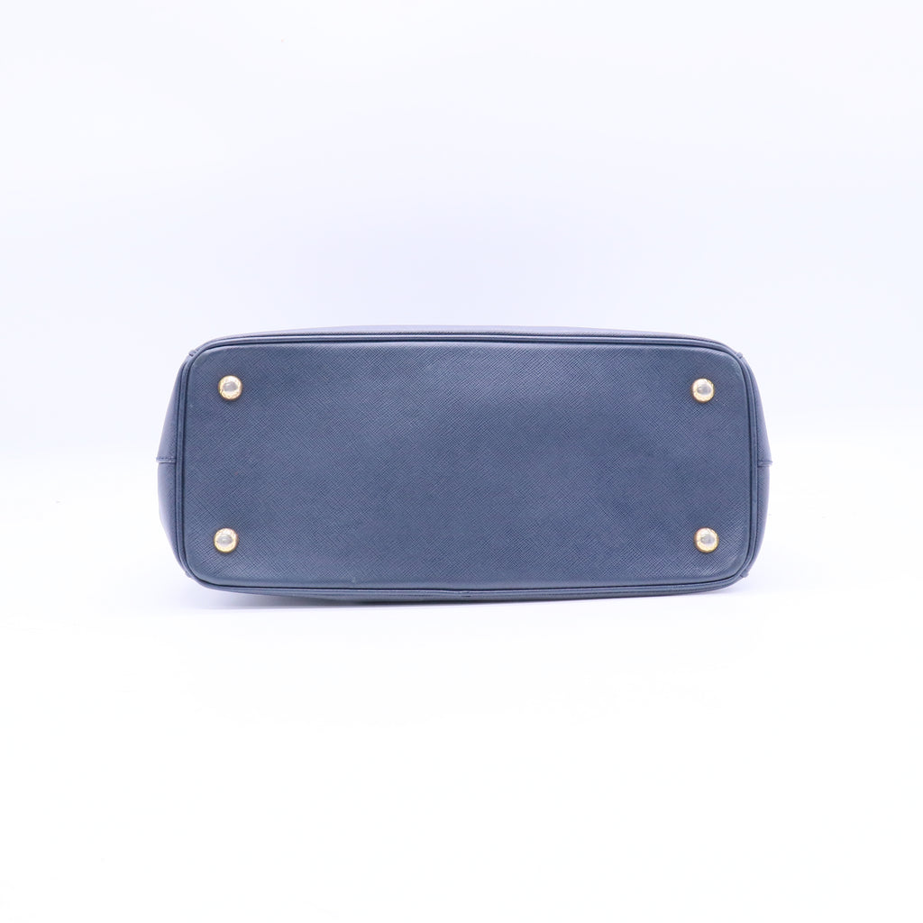 Handbag Leather in Blue Twins B21404