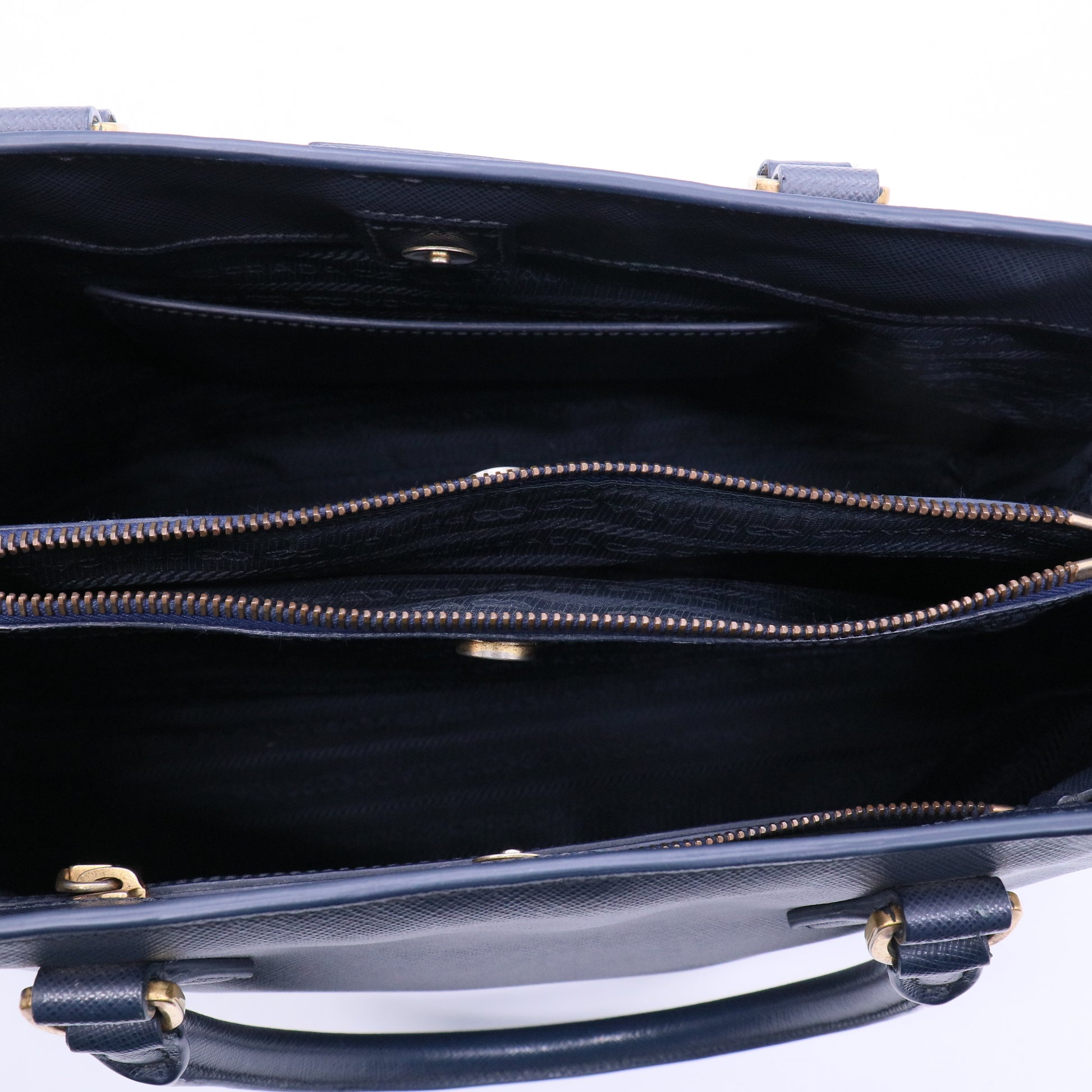 Handbag Leather in Blue Twins B21404