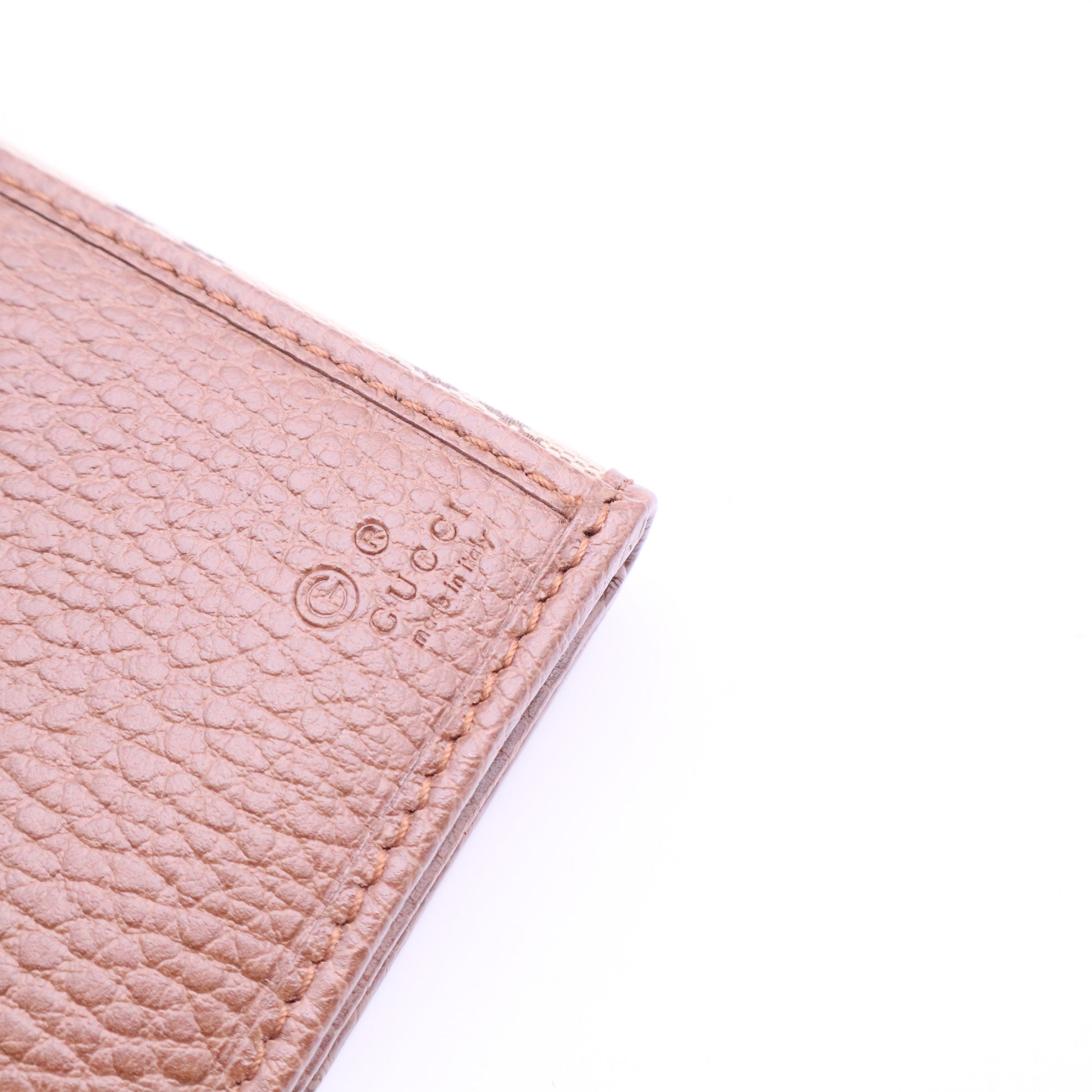 Beige/Pink GG Canvas Continental Flap Wallet