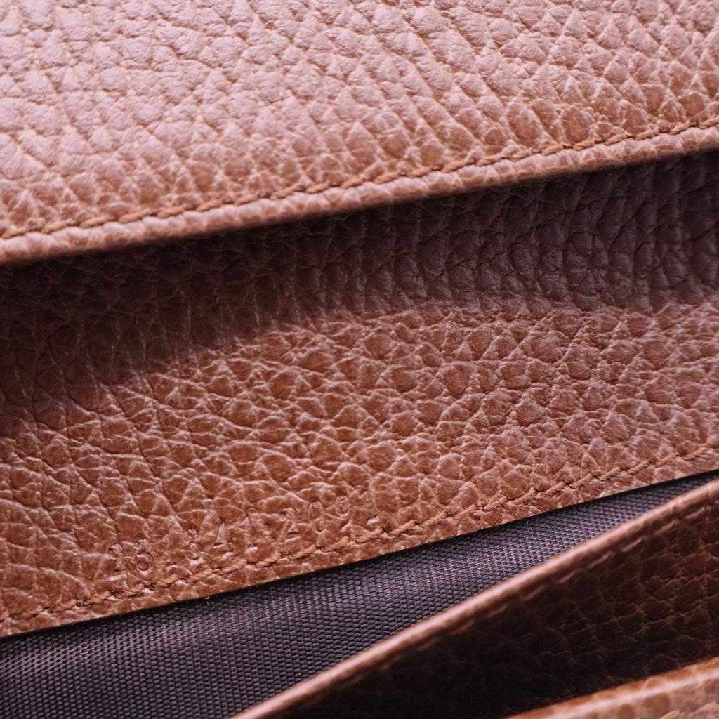 Beige/Pink GG Canvas Continental Flap Wallet