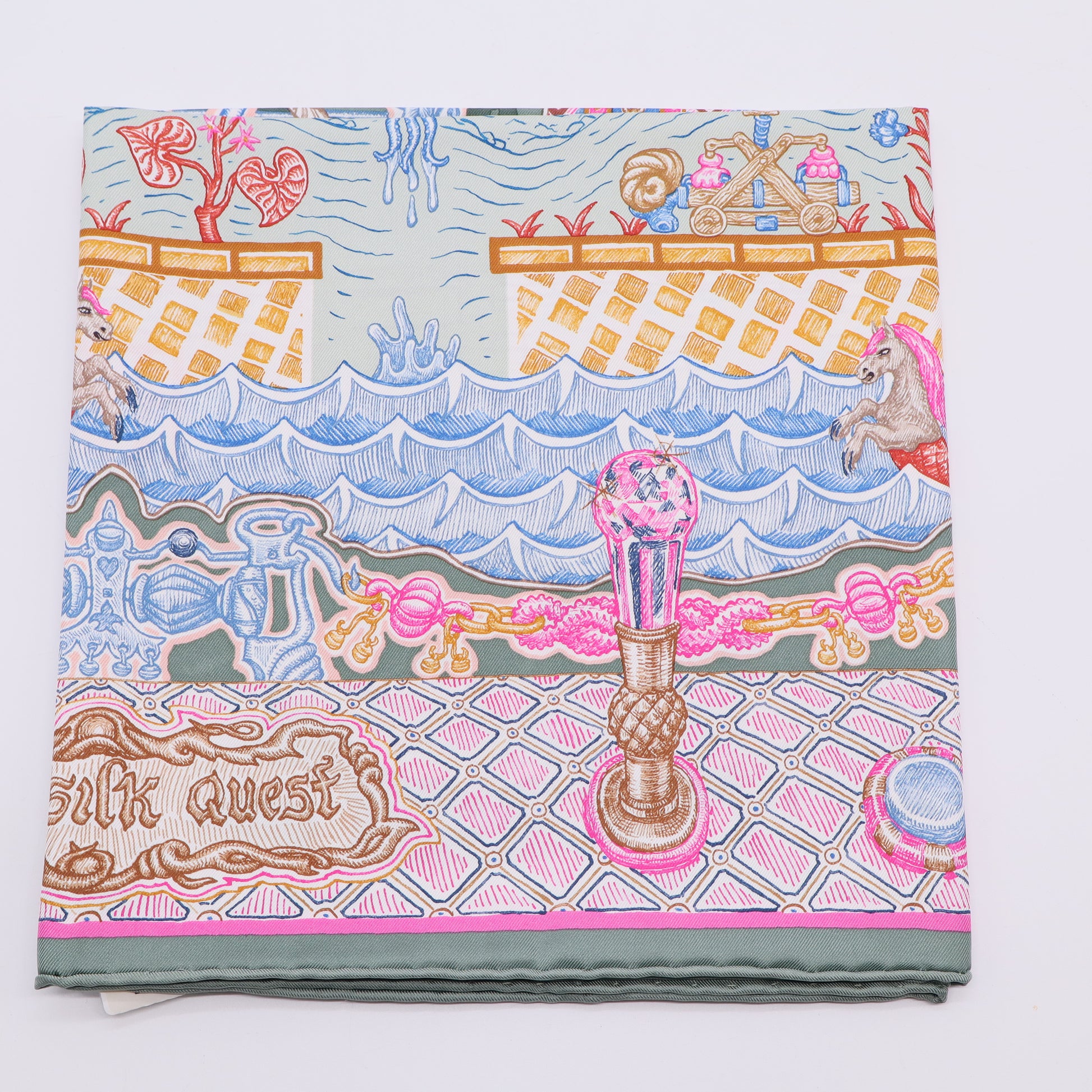 Hermès Silk Scarf Twins LDJ2519