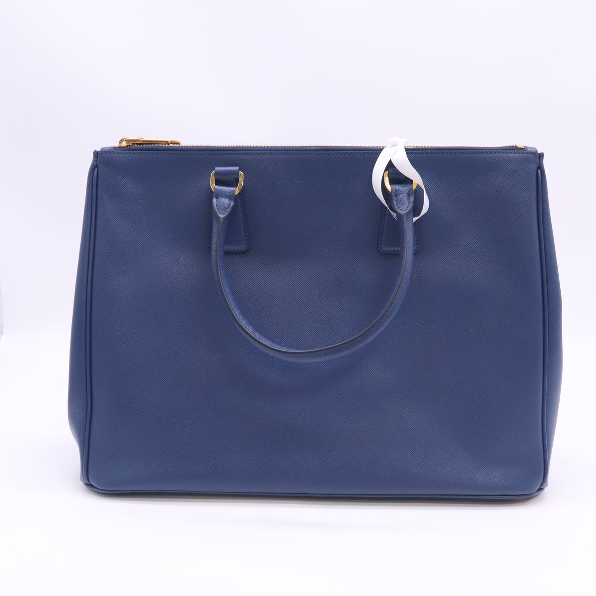Saffiano Large Galleria Double Zip Tote Bluette B24531