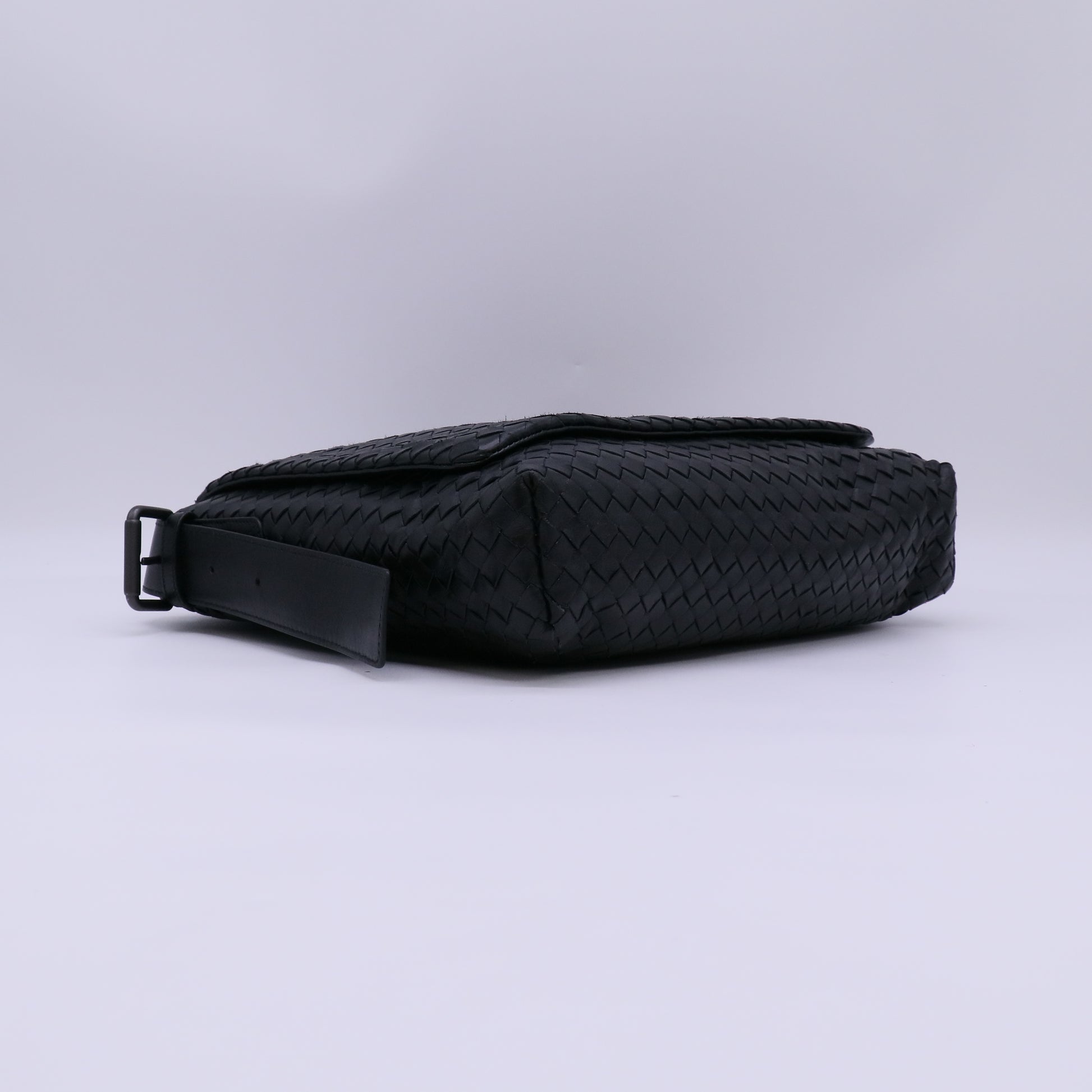 Bottega Veneta Intrecciato Nappa Leather Flap Messenger Bag Twins LDJ4736