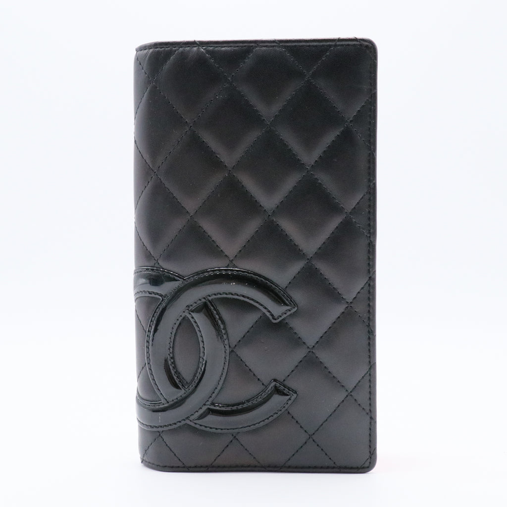 Cambon Gusset Wallet Quilted Lambskin Long