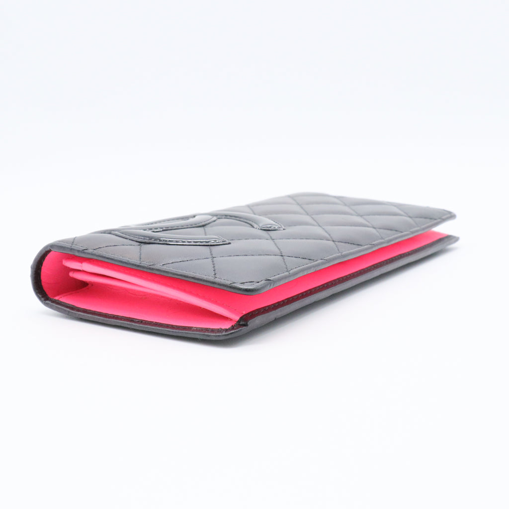 Cambon Gusset Wallet Quilted Lambskin Long