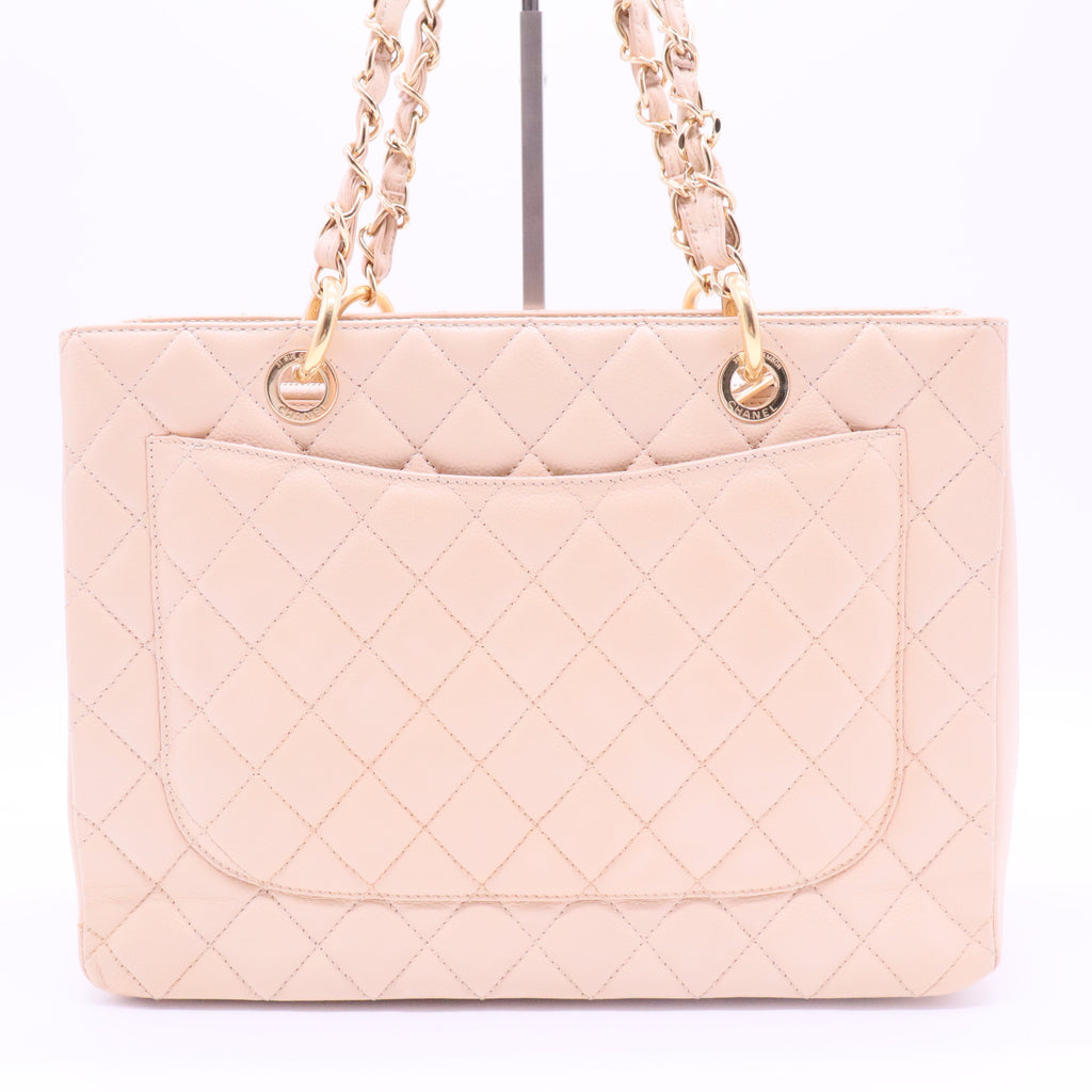 Grand Shopping Tote Quilted Caviar
