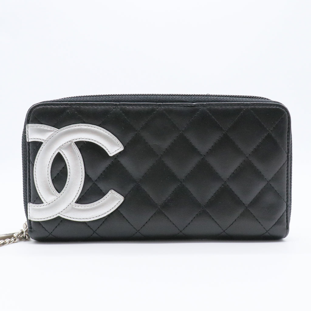 Cambon Zip Around Organizer Wallet Quilted Lambskin