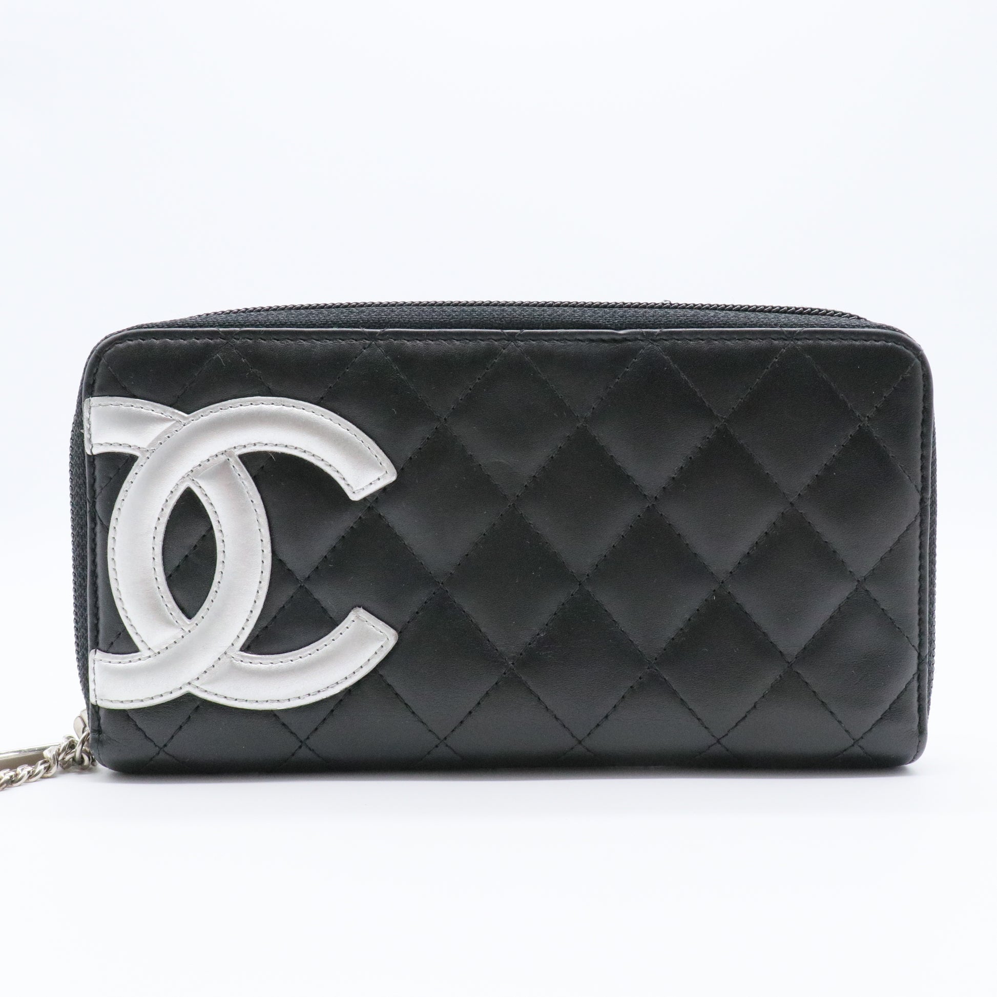 Cambon Zip Around Organizer Wallet Quilted Lambskin