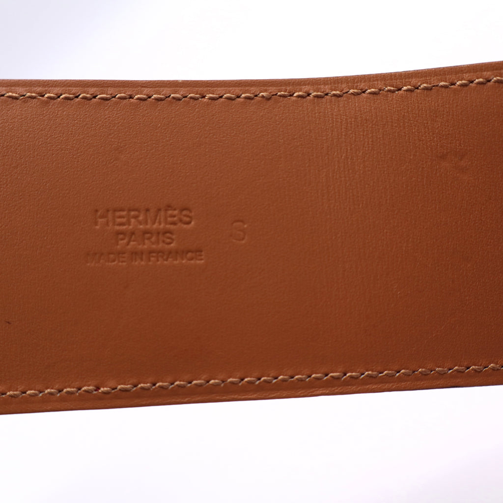 Hermès Box Leather Collier de Chien Belt twins