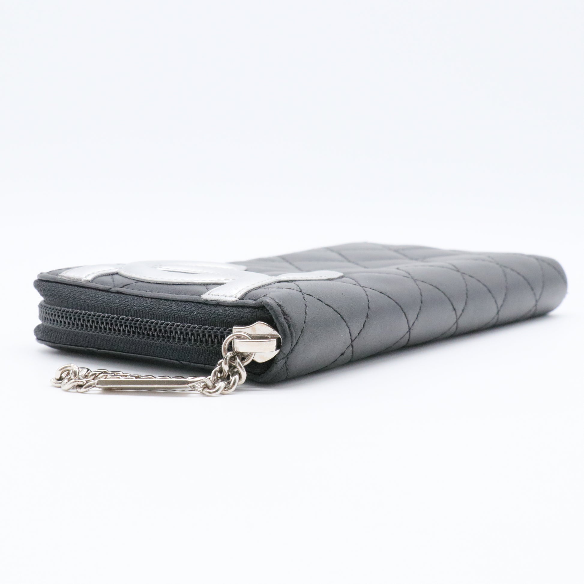 Cambon Zip Around Organizer Wallet Quilted Lambskin