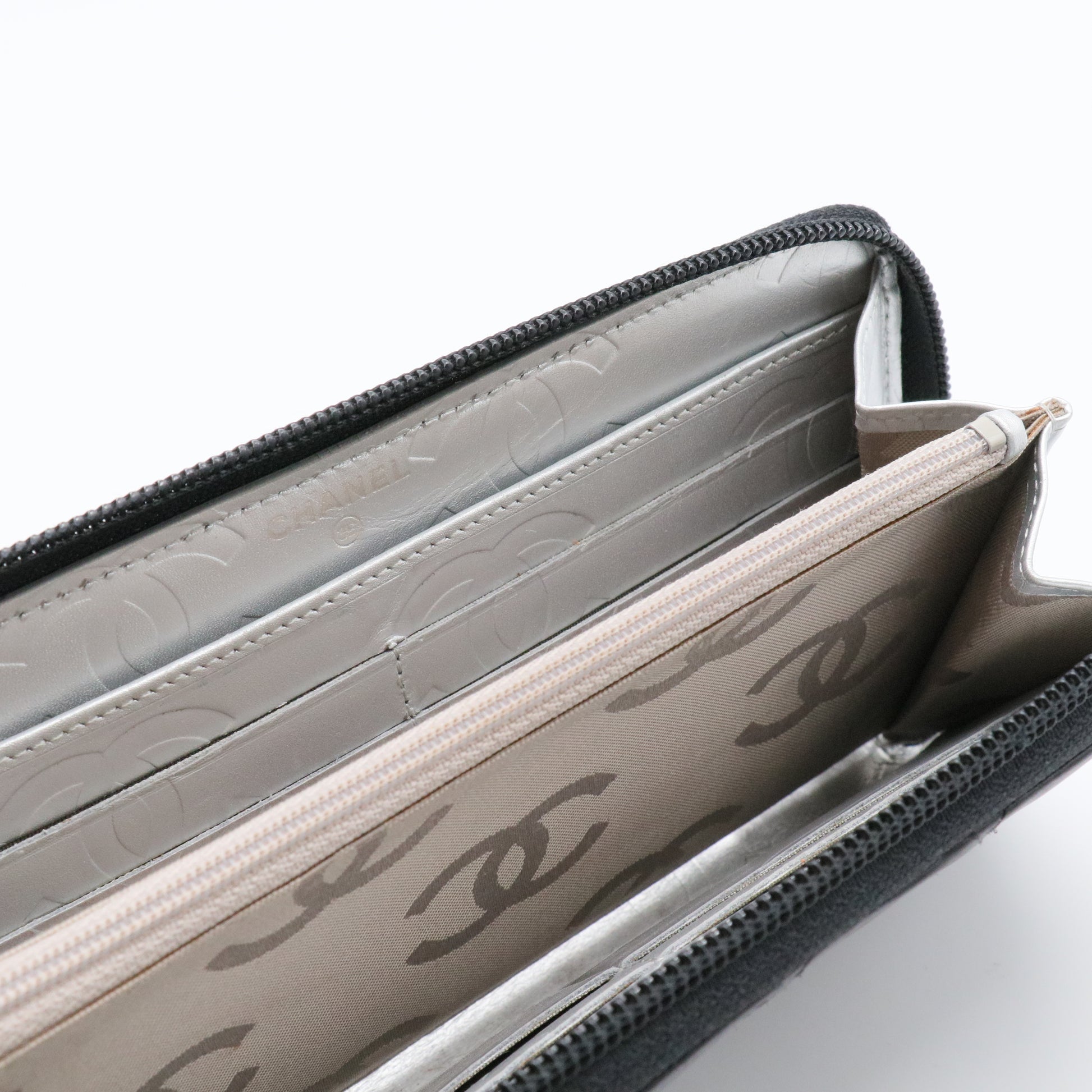 Cambon Zip Around Organizer Wallet Quilted Lambskin