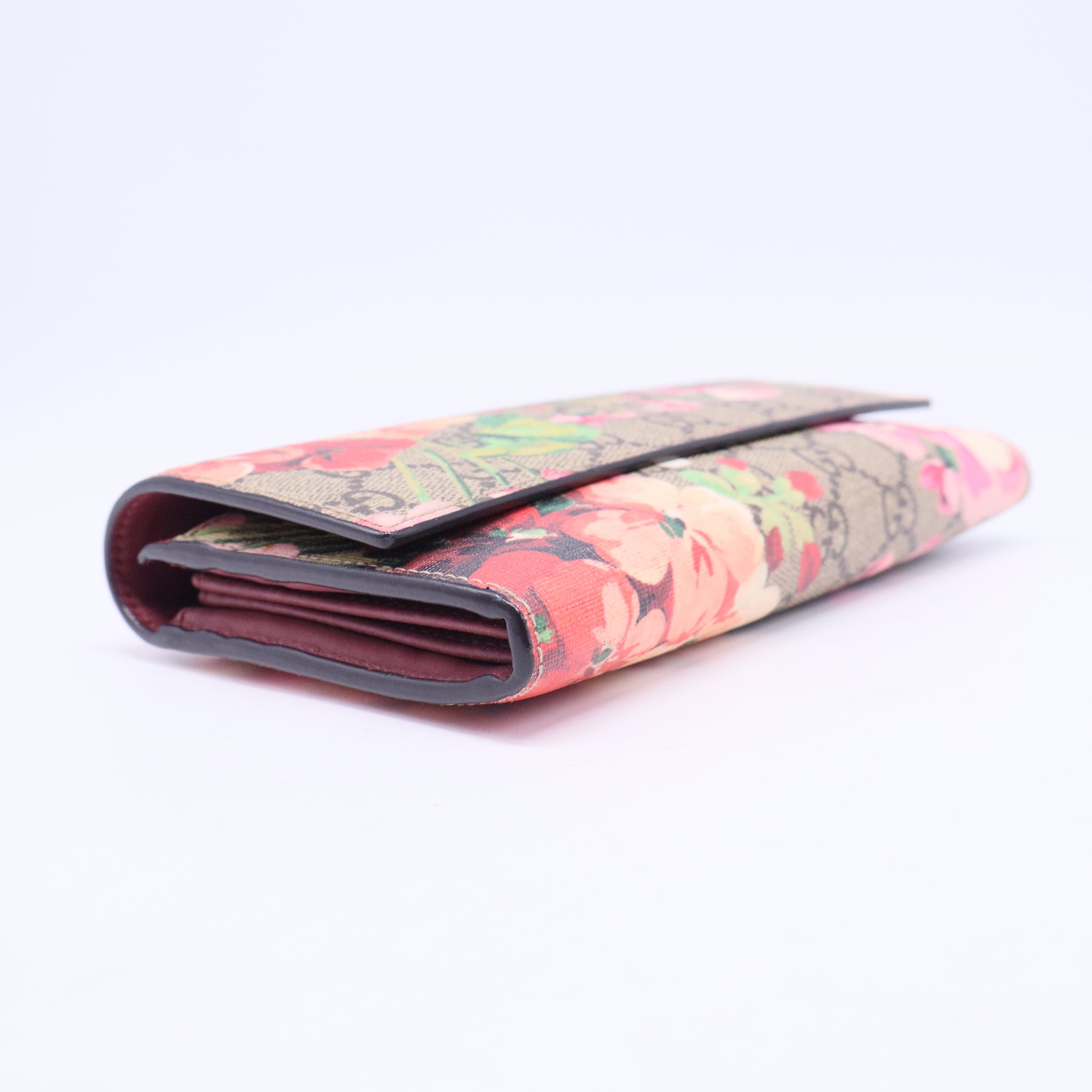Continental Wallet Blooms Print GG Coated Canvas W20584