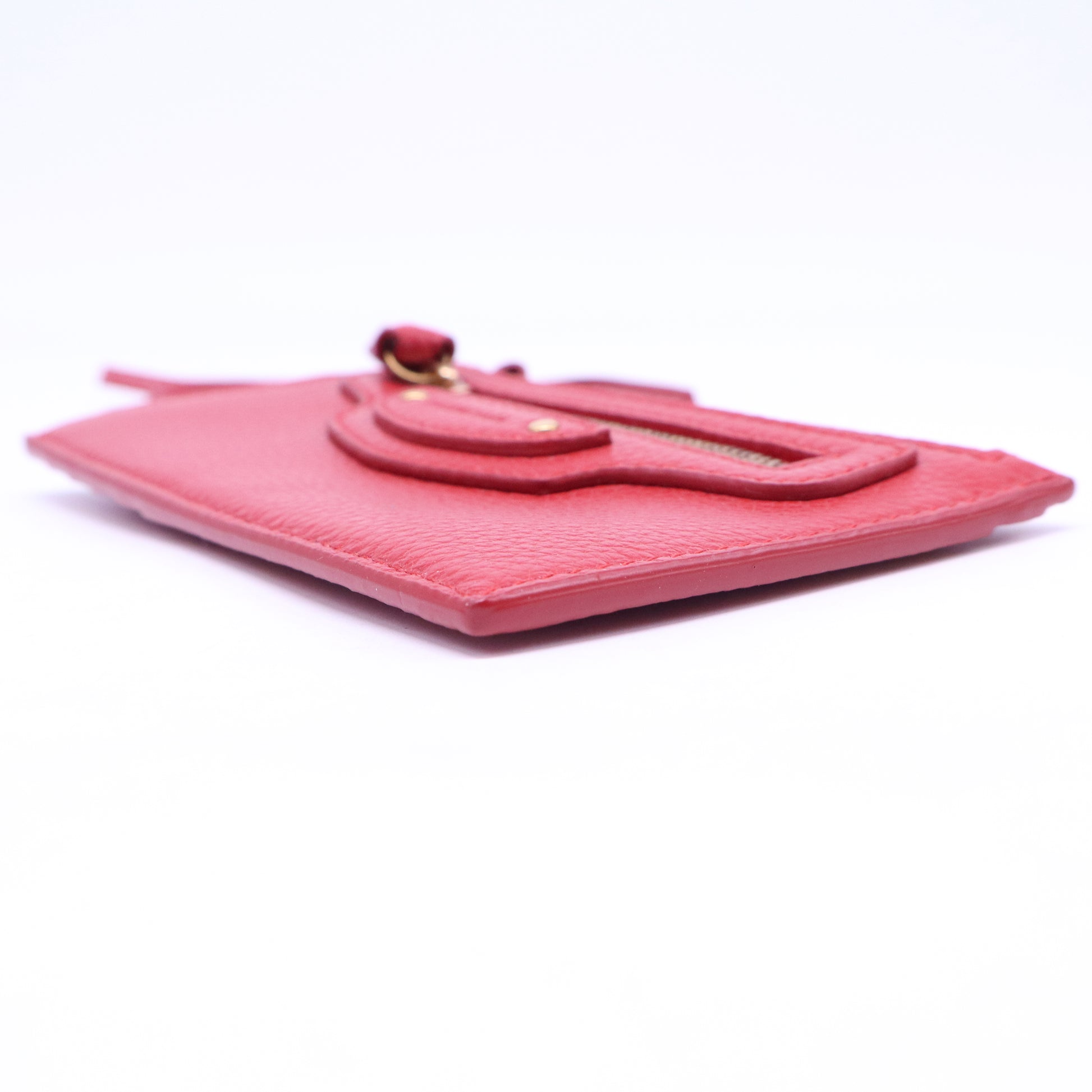 Balenciaga Agneau Classic Hardware Continental Zip Around Wallet Rouge Tango W21182