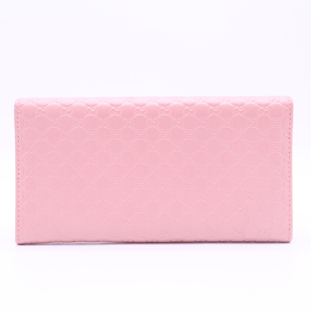 Soft Microguccissima Continental Wallet Soft Pink