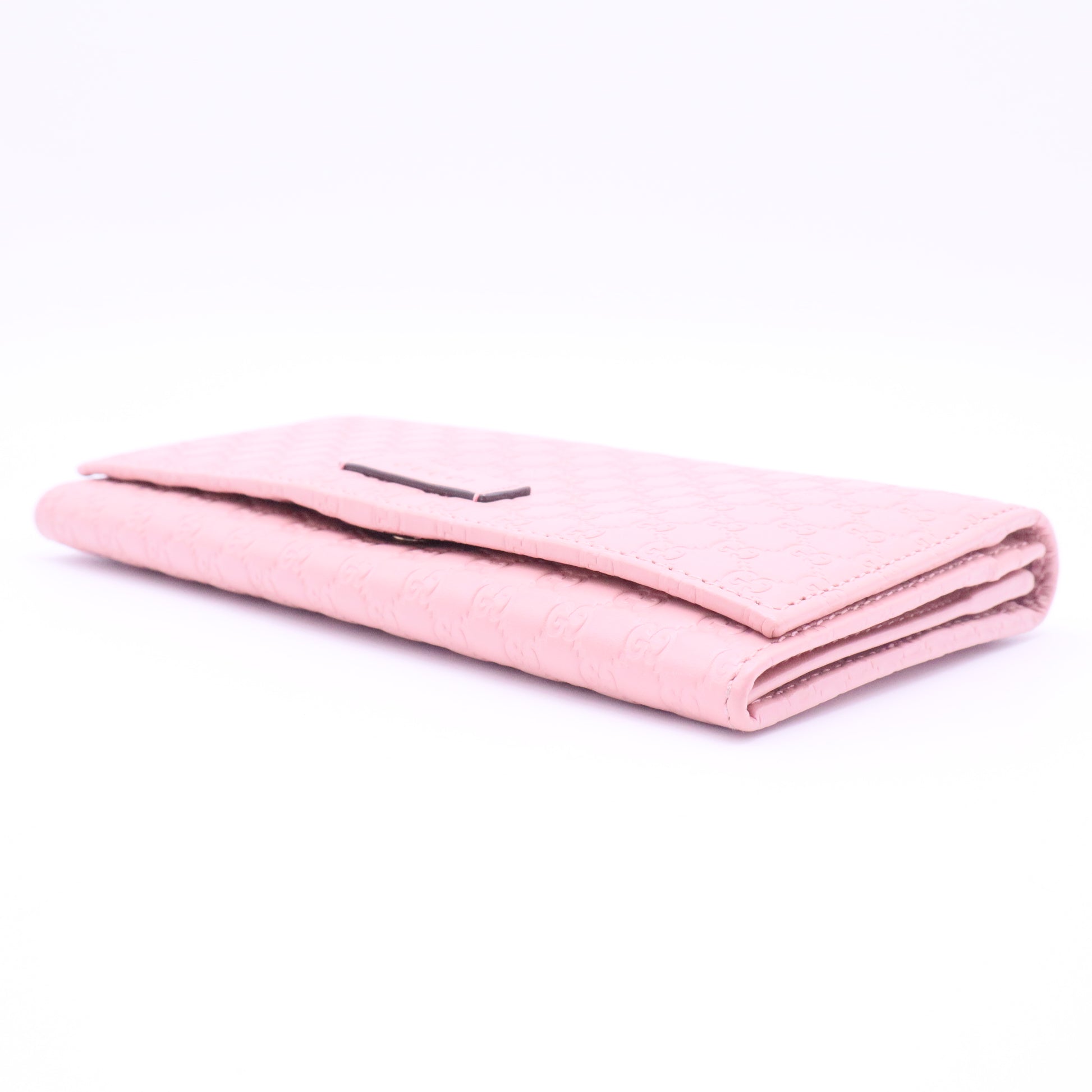 Soft Microguccissima Continental Wallet Soft Pink