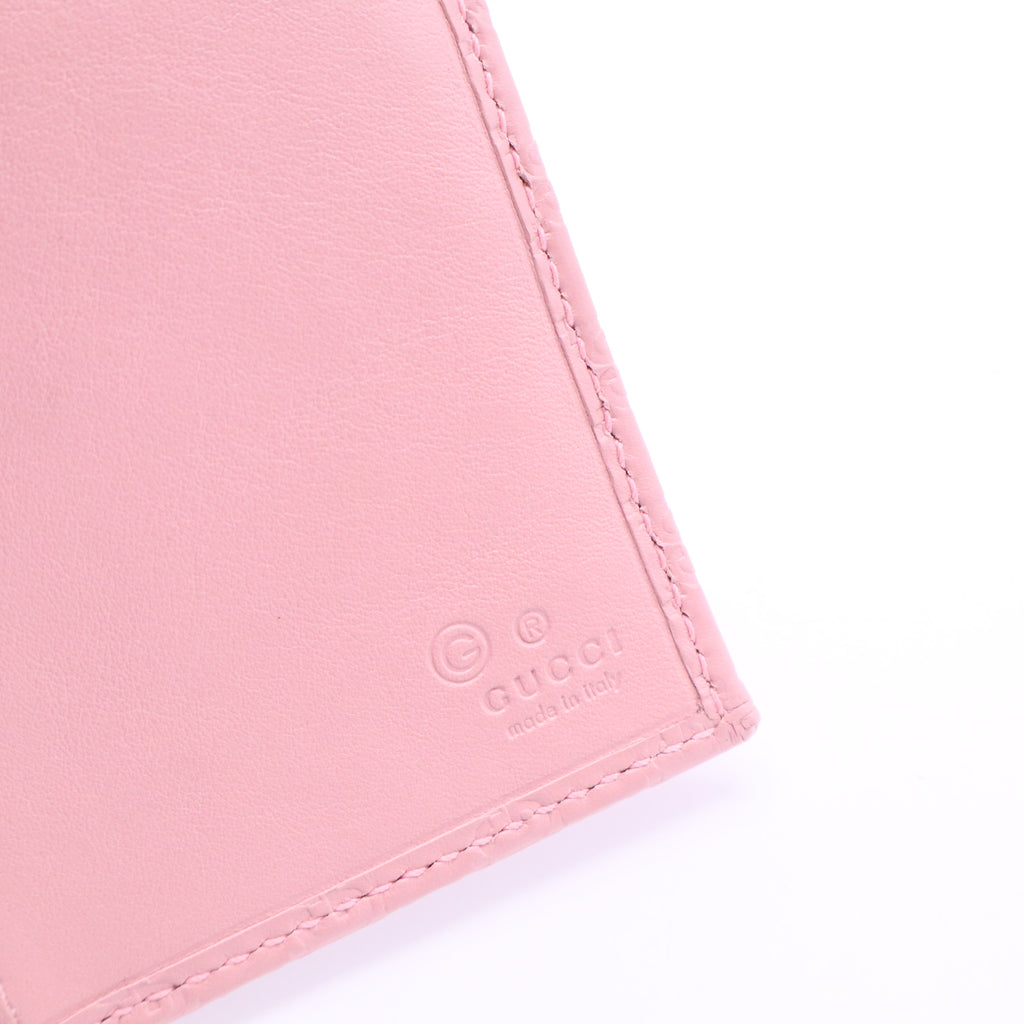 Soft Microguccissima Continental Wallet Soft Pink