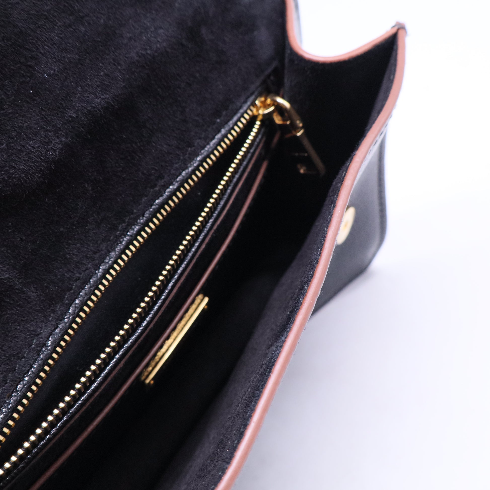 Madras Crystal Buckle Shoulder Bag Leather Small B20586