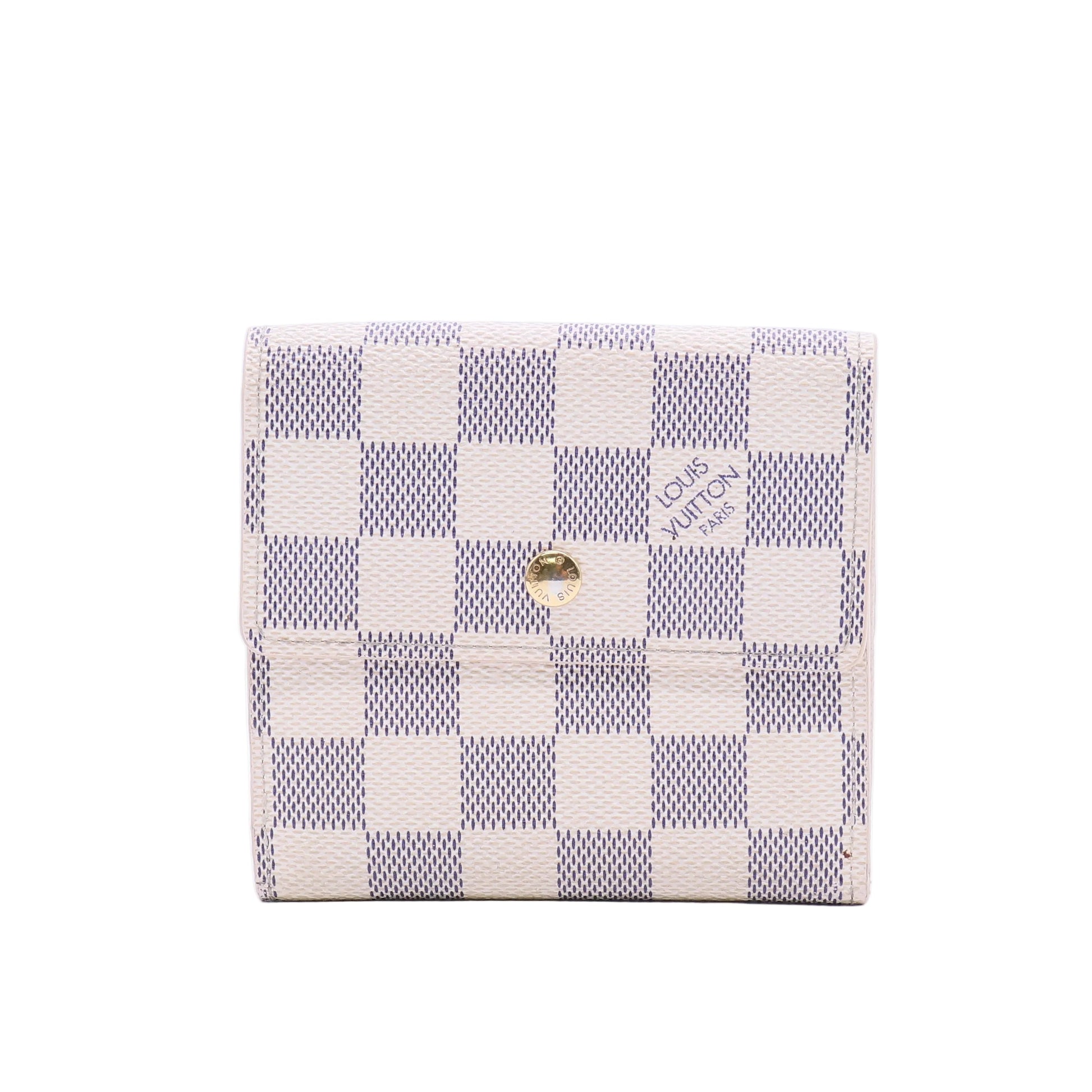 Louis Vuitton Damier Ebene White Elise Wallet Damier Twins W20921