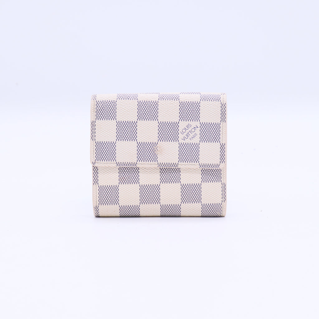 Louis Vuitton Damier Ebene White Elise Wallet Damier Twins W20921