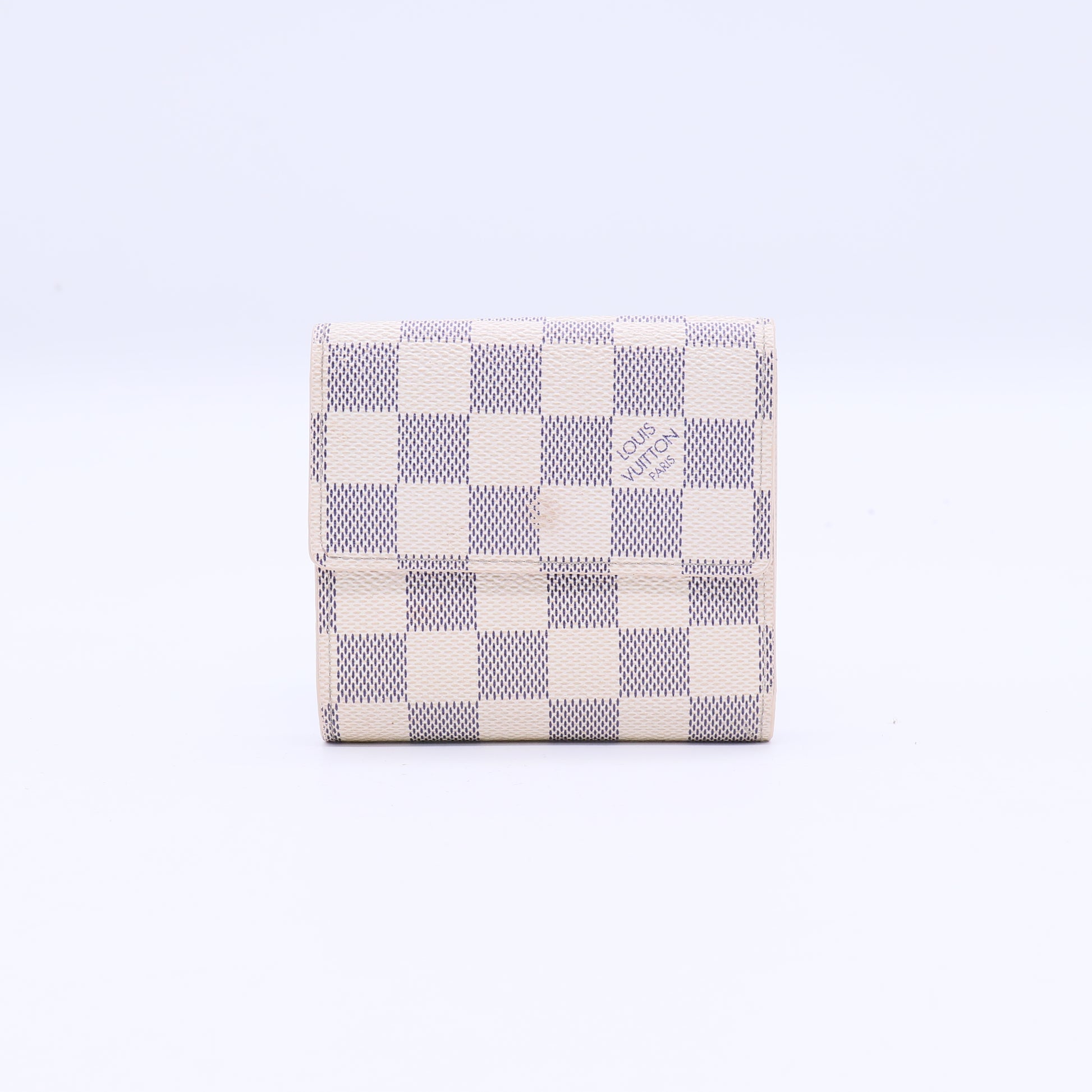 Louis Vuitton Damier Ebene White Elise Wallet Damier Twins W20921