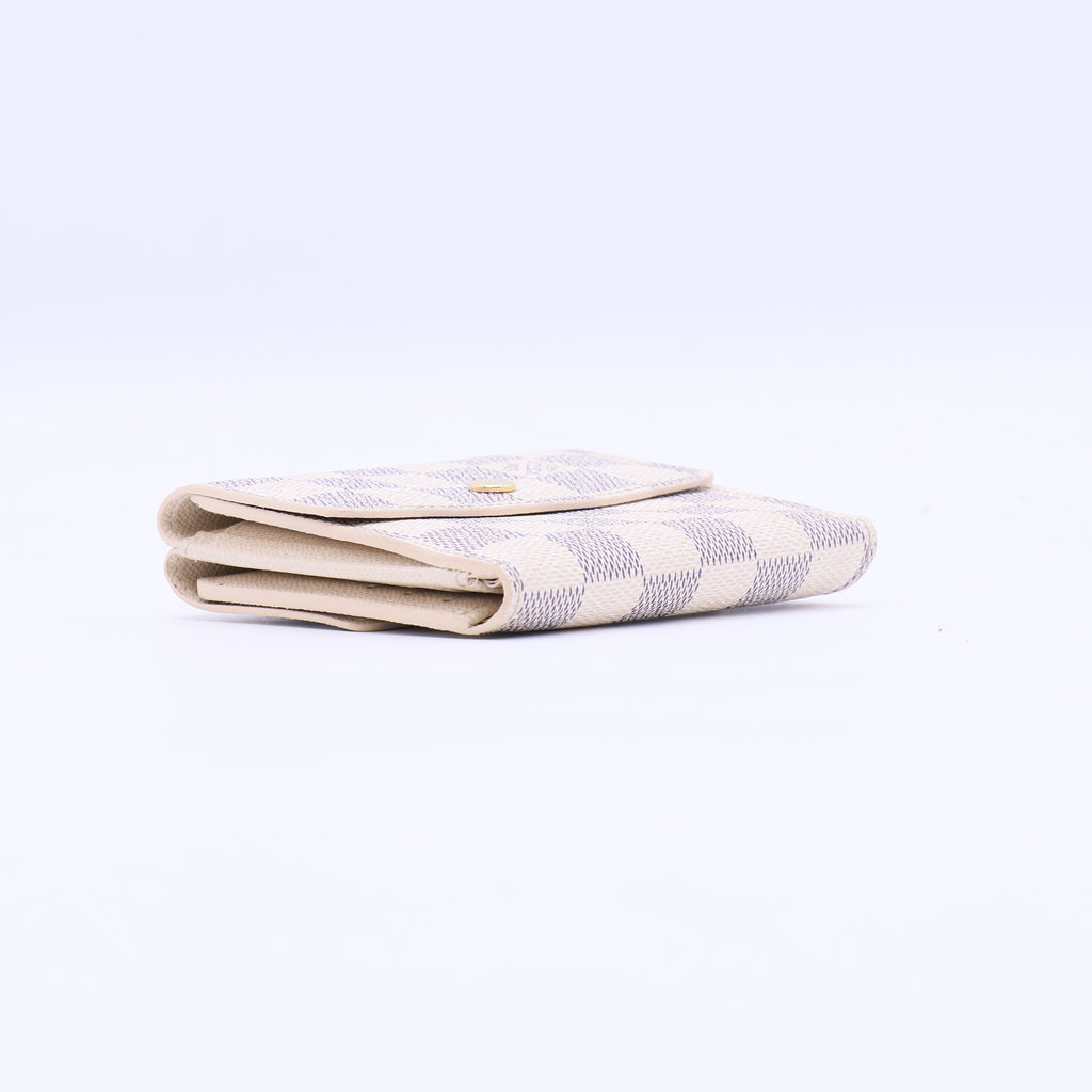 Louis Vuitton Damier Ebene White Elise Wallet Damier Twins W20921