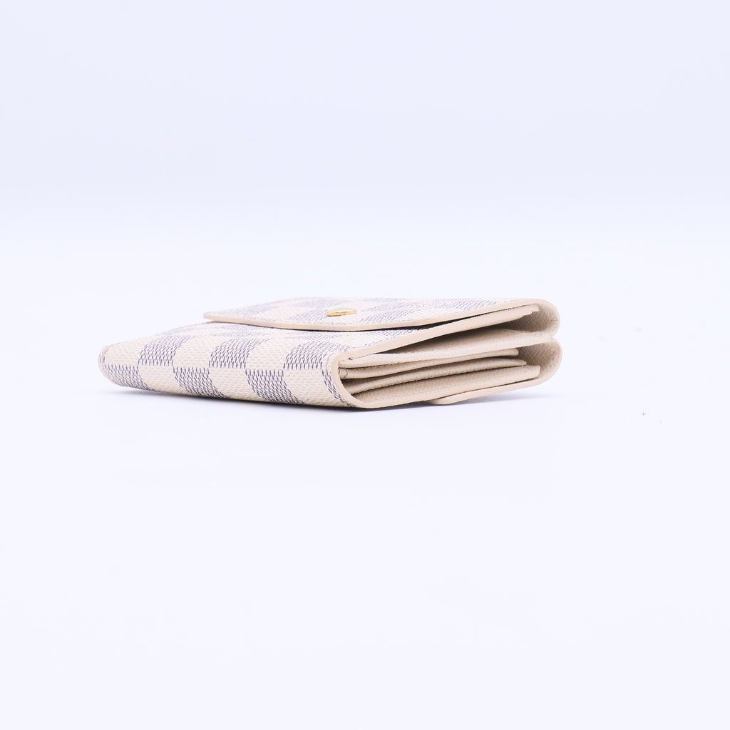 Louis Vuitton Damier Ebene White Elise Wallet Damier Twins W20921