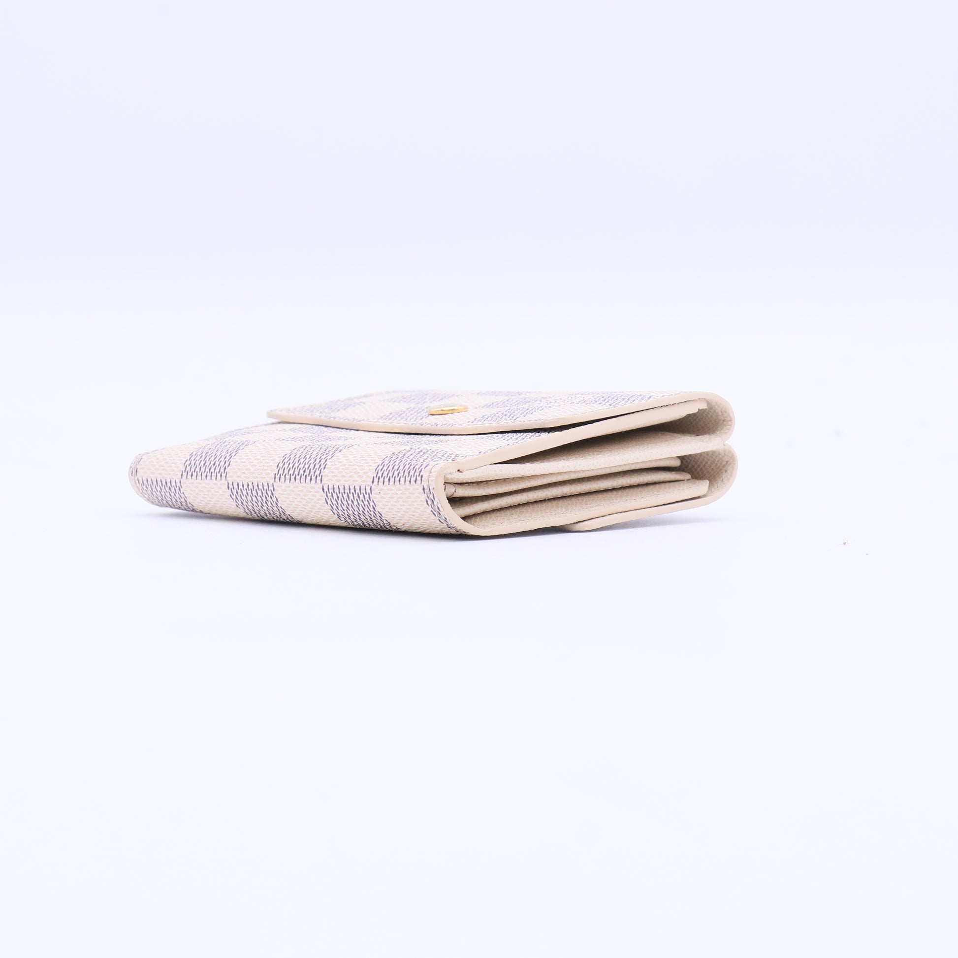 Louis Vuitton Damier Ebene White Elise Wallet Damier Twins W20921