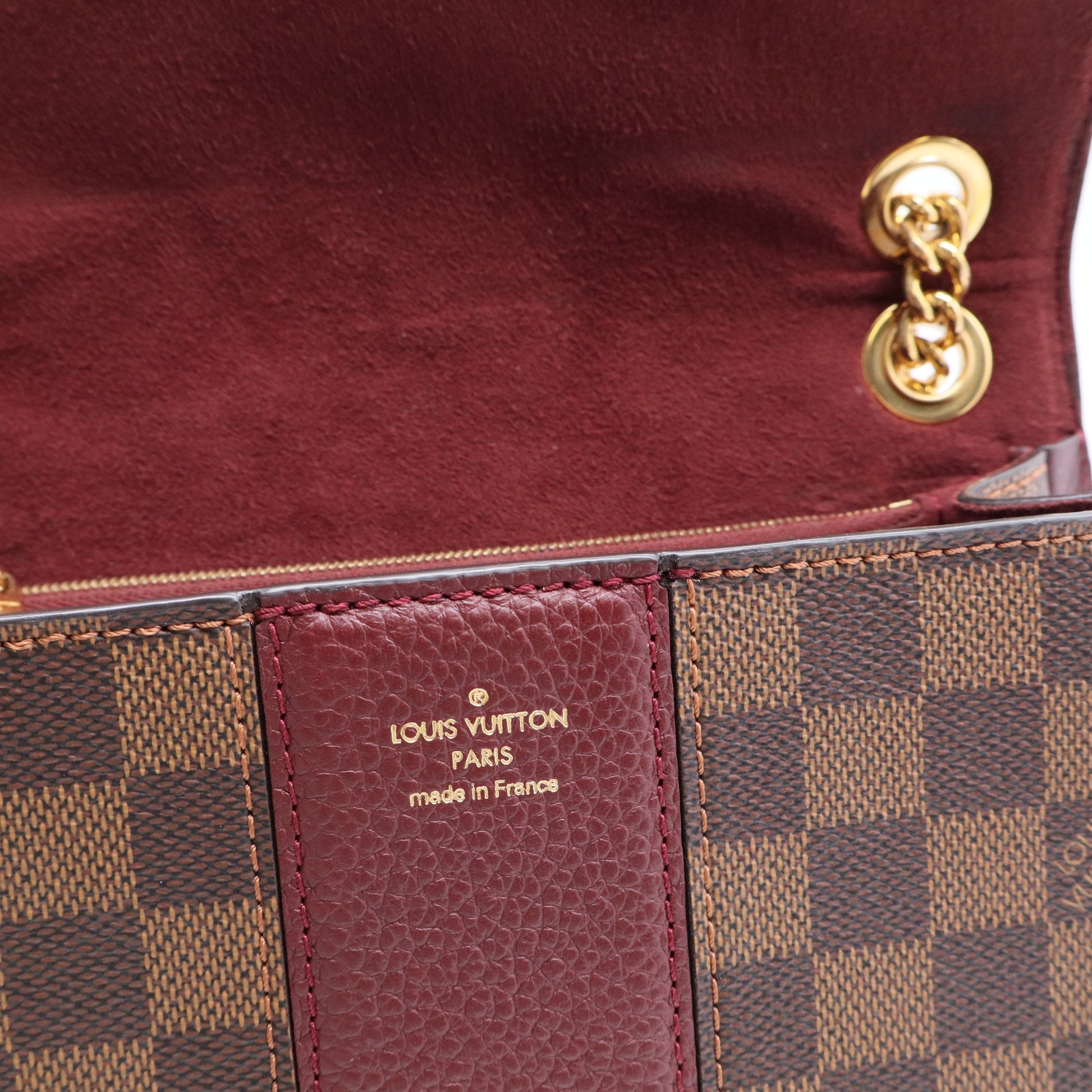 Wight Handbag Damier with Leather