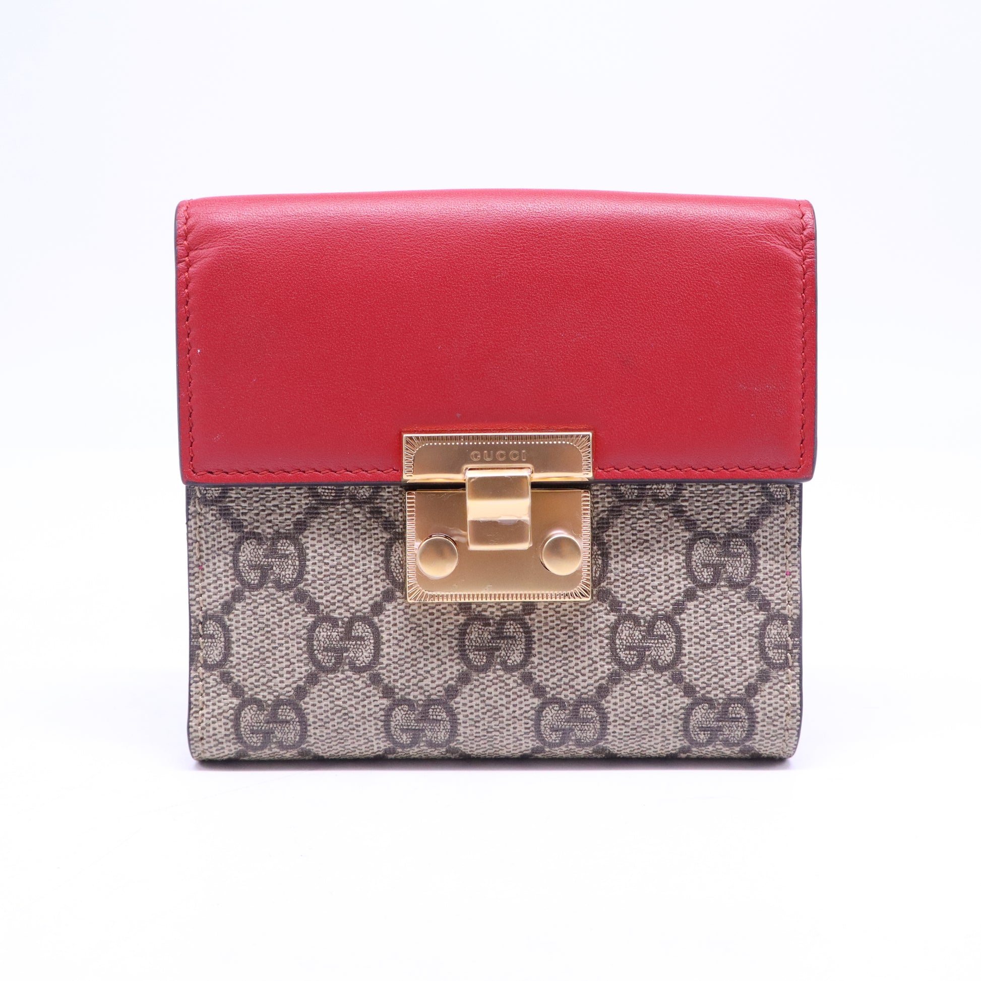Gucci Padlock GG Supreme Compact Wallet W21037