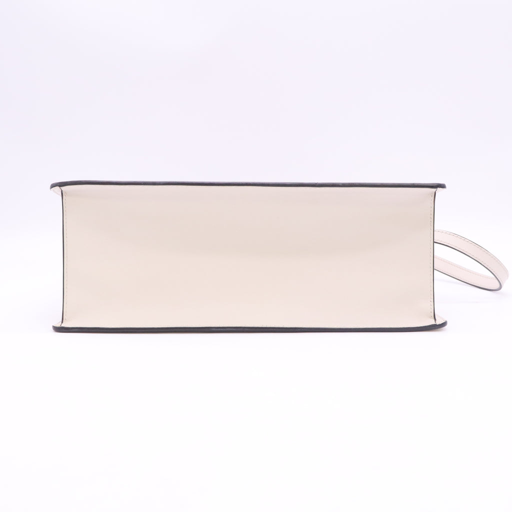 Sylvie Top Handle Bag Embroidered Leather Medium B24358