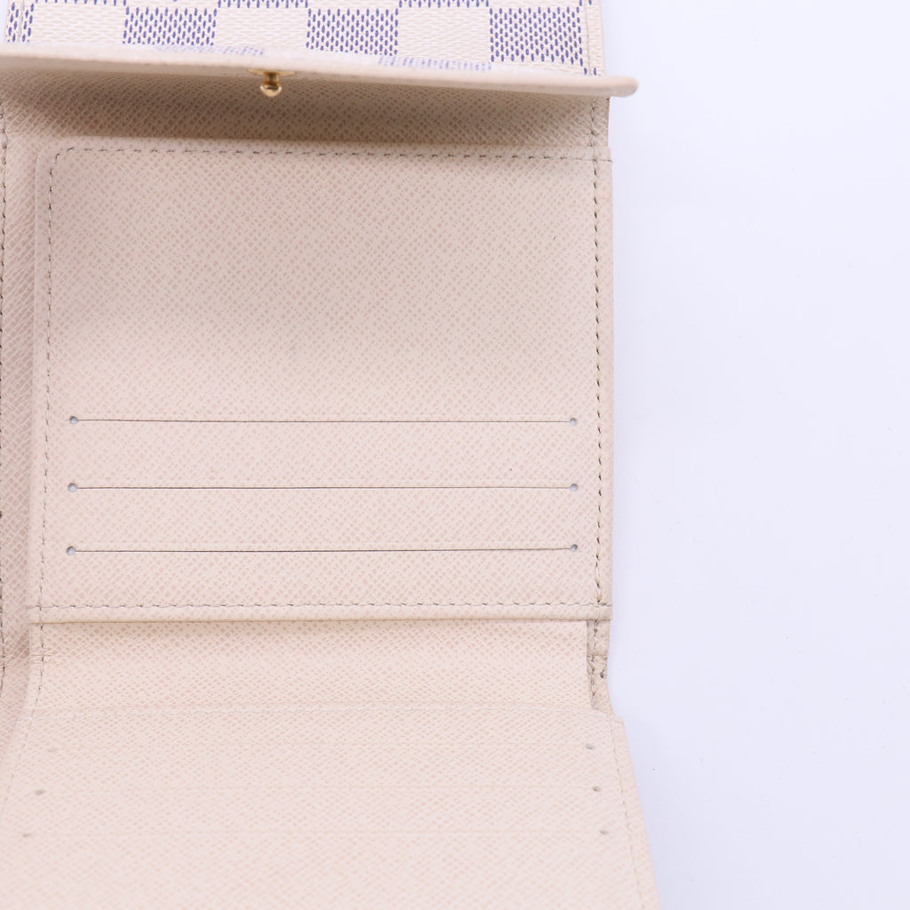 Louis Vuitton Damier Ebene White Elise Wallet Damier Twins W20921